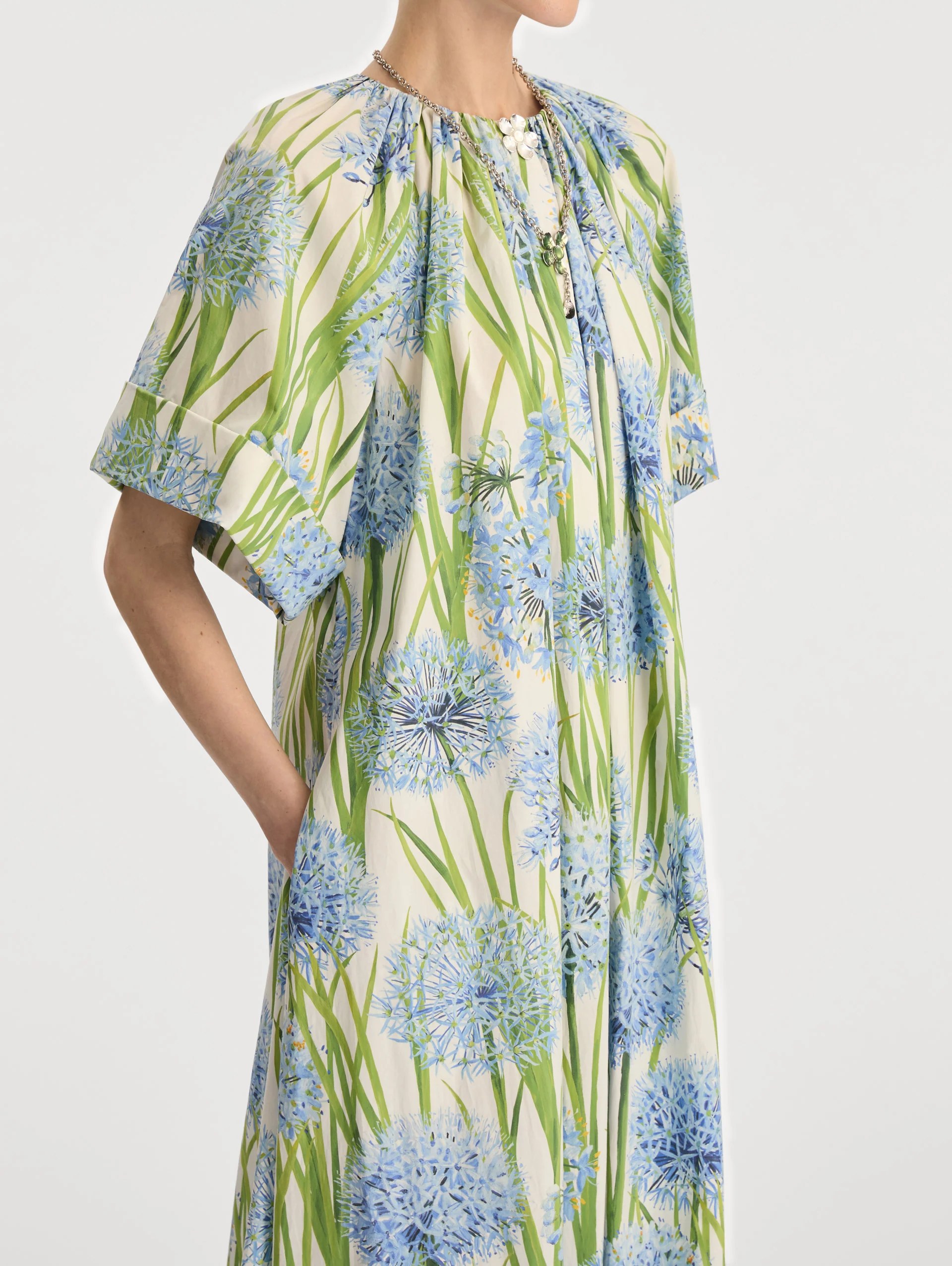 Allium Cotton Poplin Caftan - Image 5
