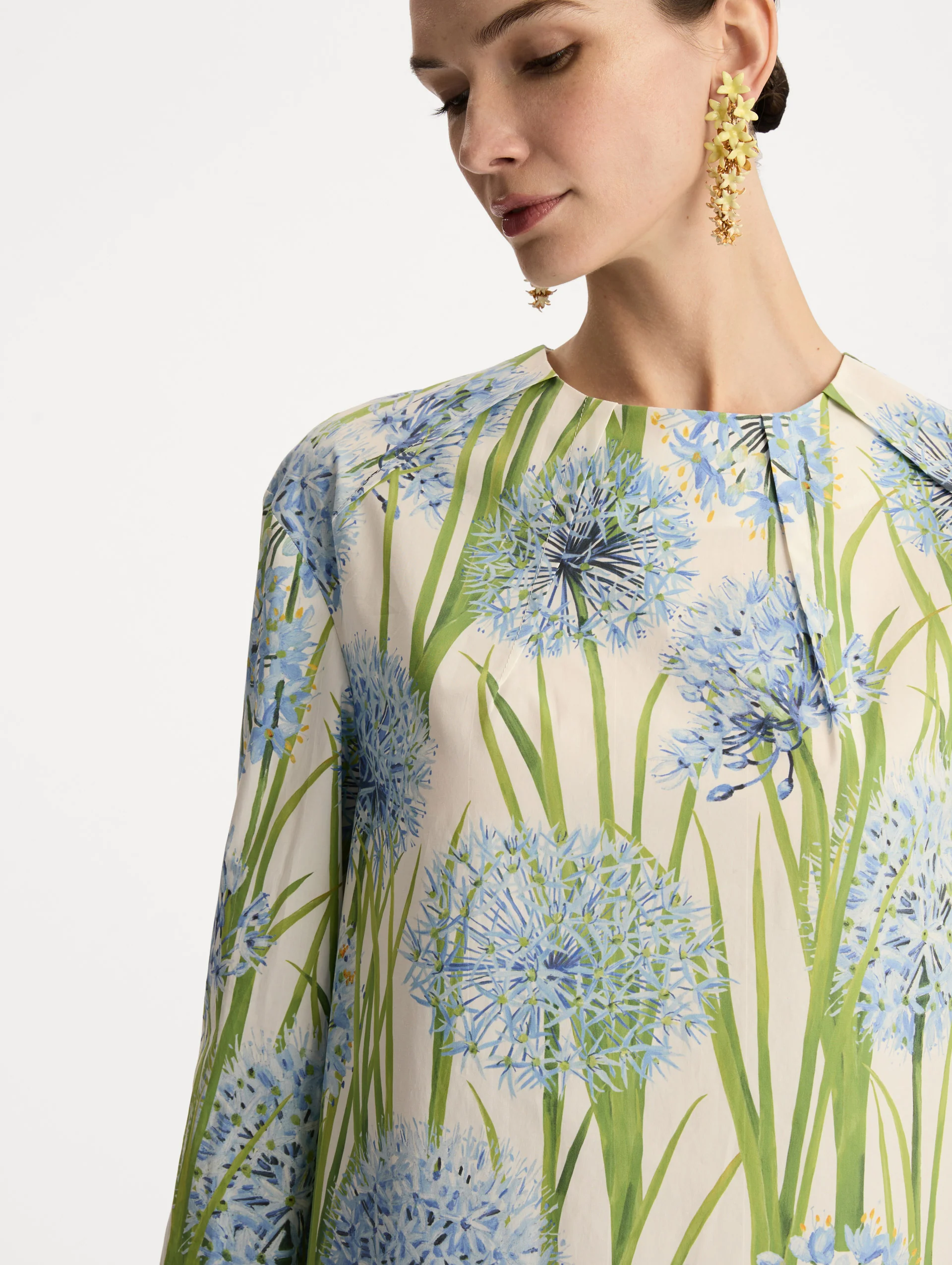 Allium Cotton Poplin Long Sleeve Shift Dress - Image 5