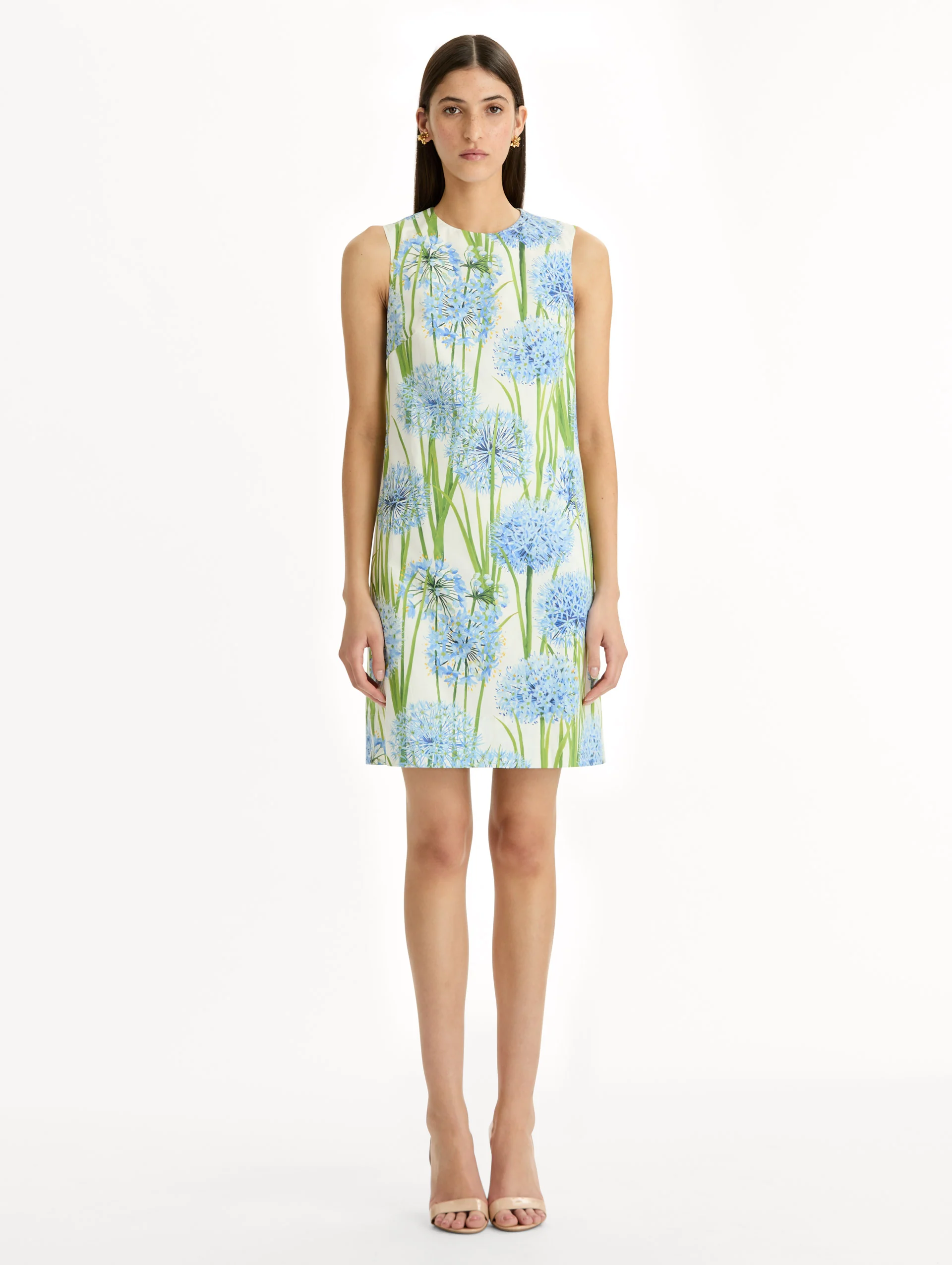 Allium Cotton Poplin Sleeveless Shift Dress - Image 2