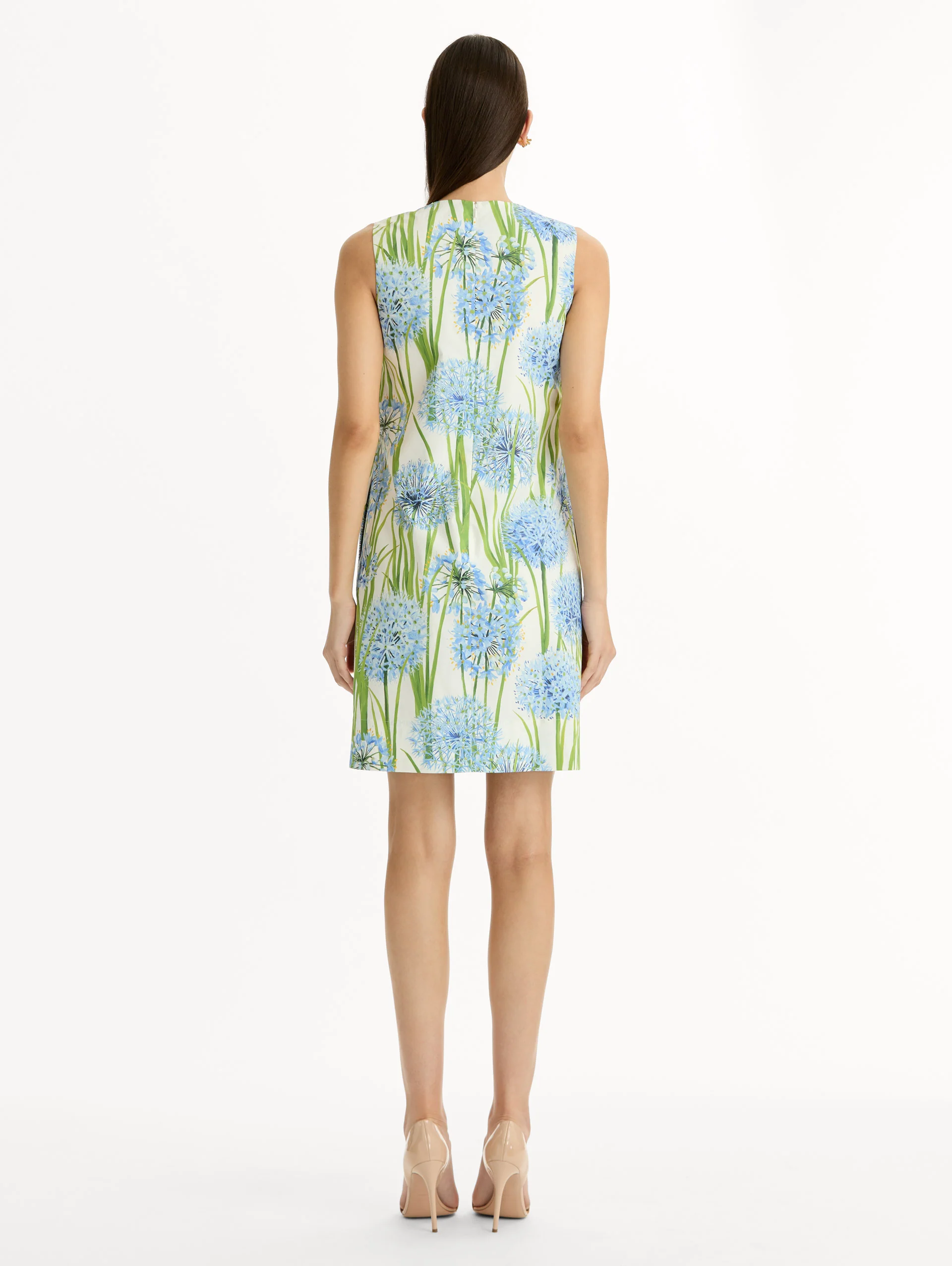 Allium Cotton Poplin Sleeveless Shift Dress - Image 3