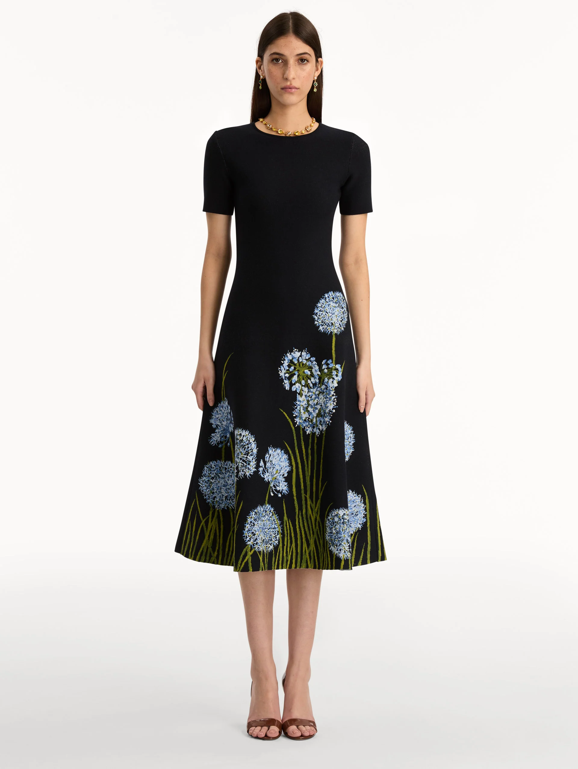 Allium Jacquard Knit Dress - Image 2