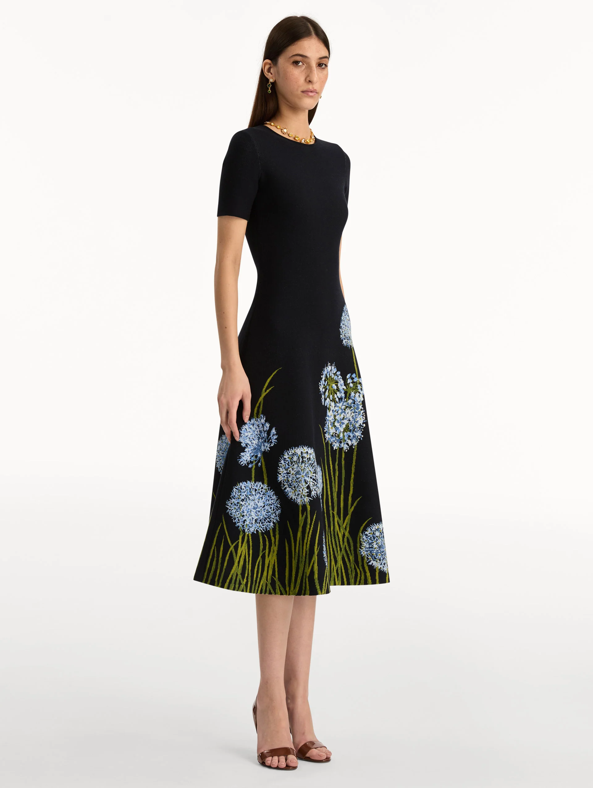 Allium Jacquard Knit Dress - Image 4