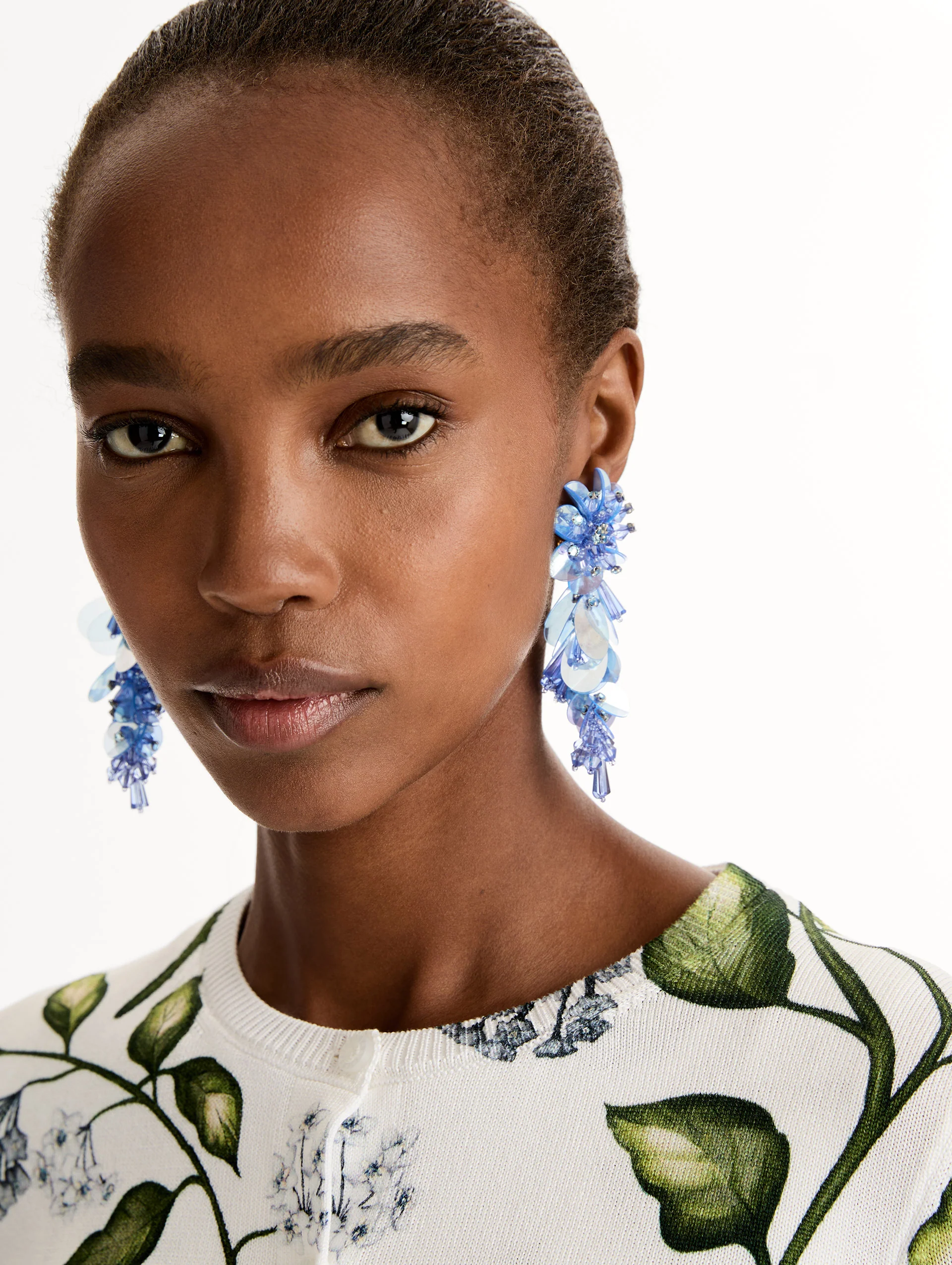 Bouquet Drop Clip-On Earrings - Image 2