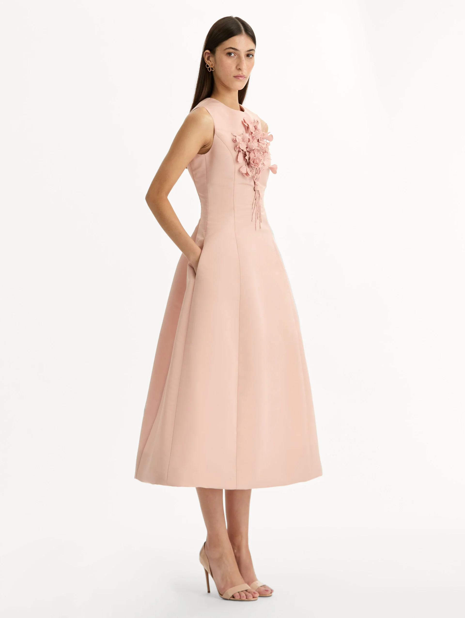 Bouquet Embroidered Cocktail Dress - Image 4