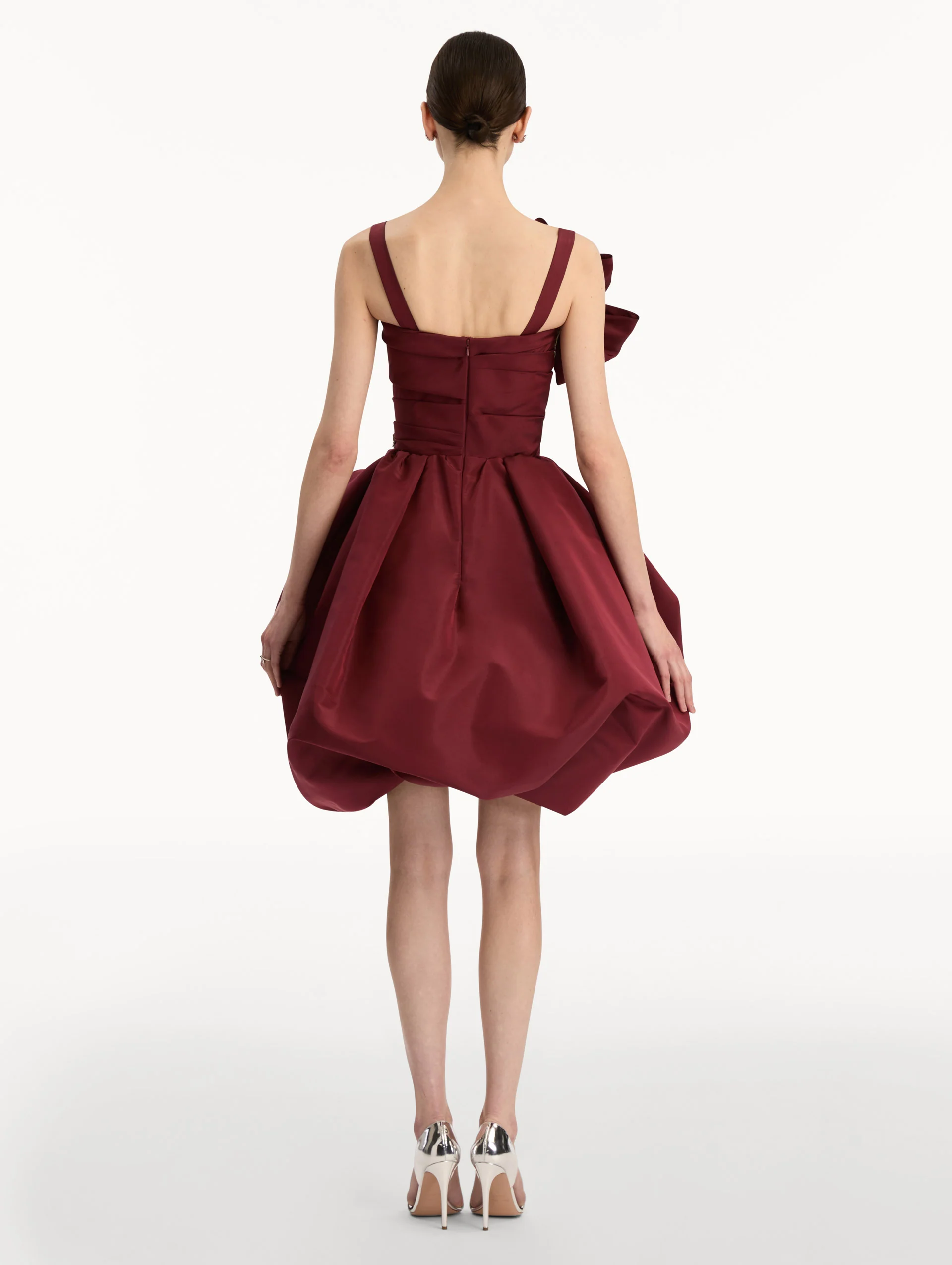 Brooch Embroidered Cocktail Sleeveless Dress - Image 3