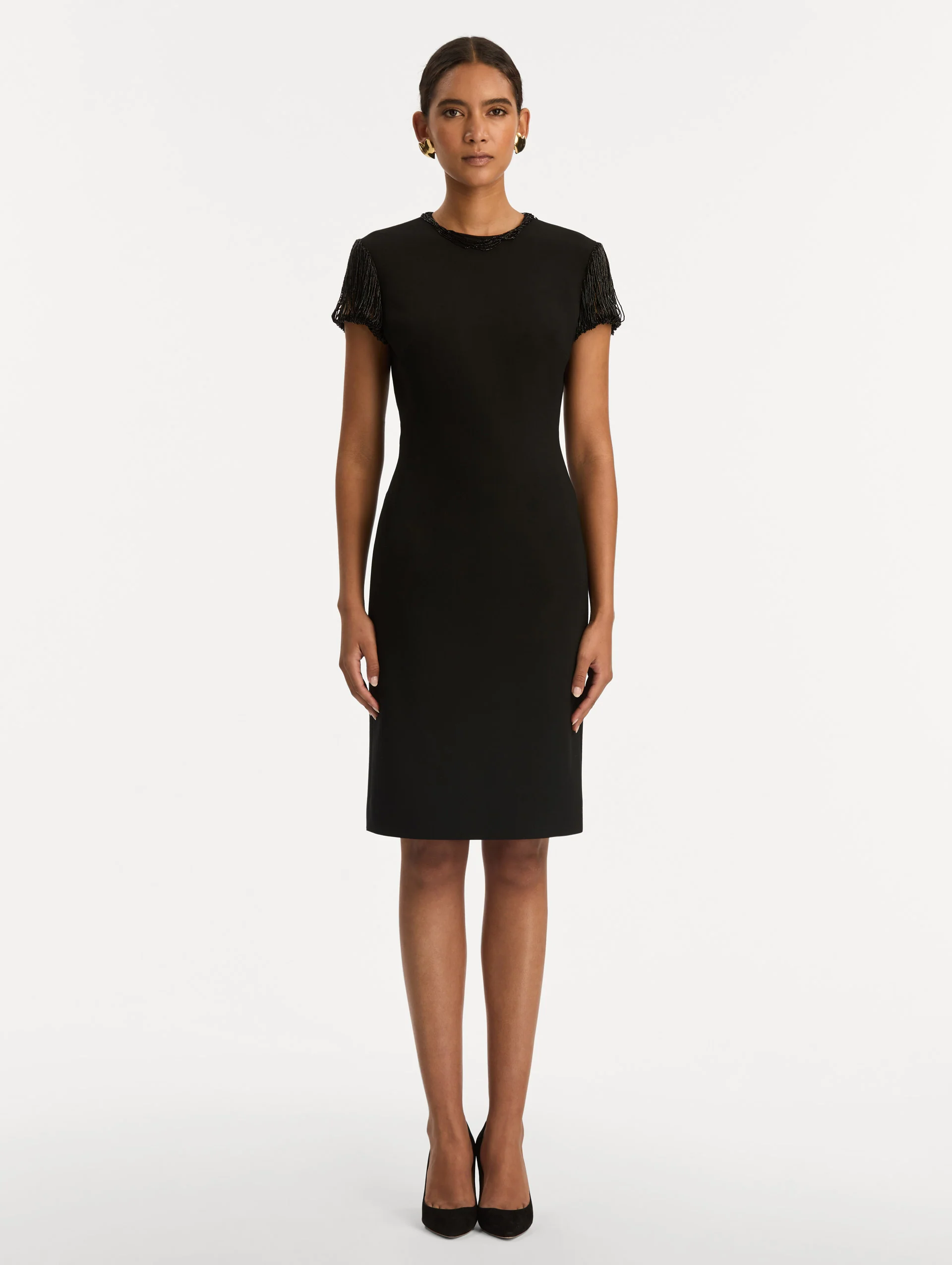 Bugle Bead Embroidered Cocktail Dress - Image 2