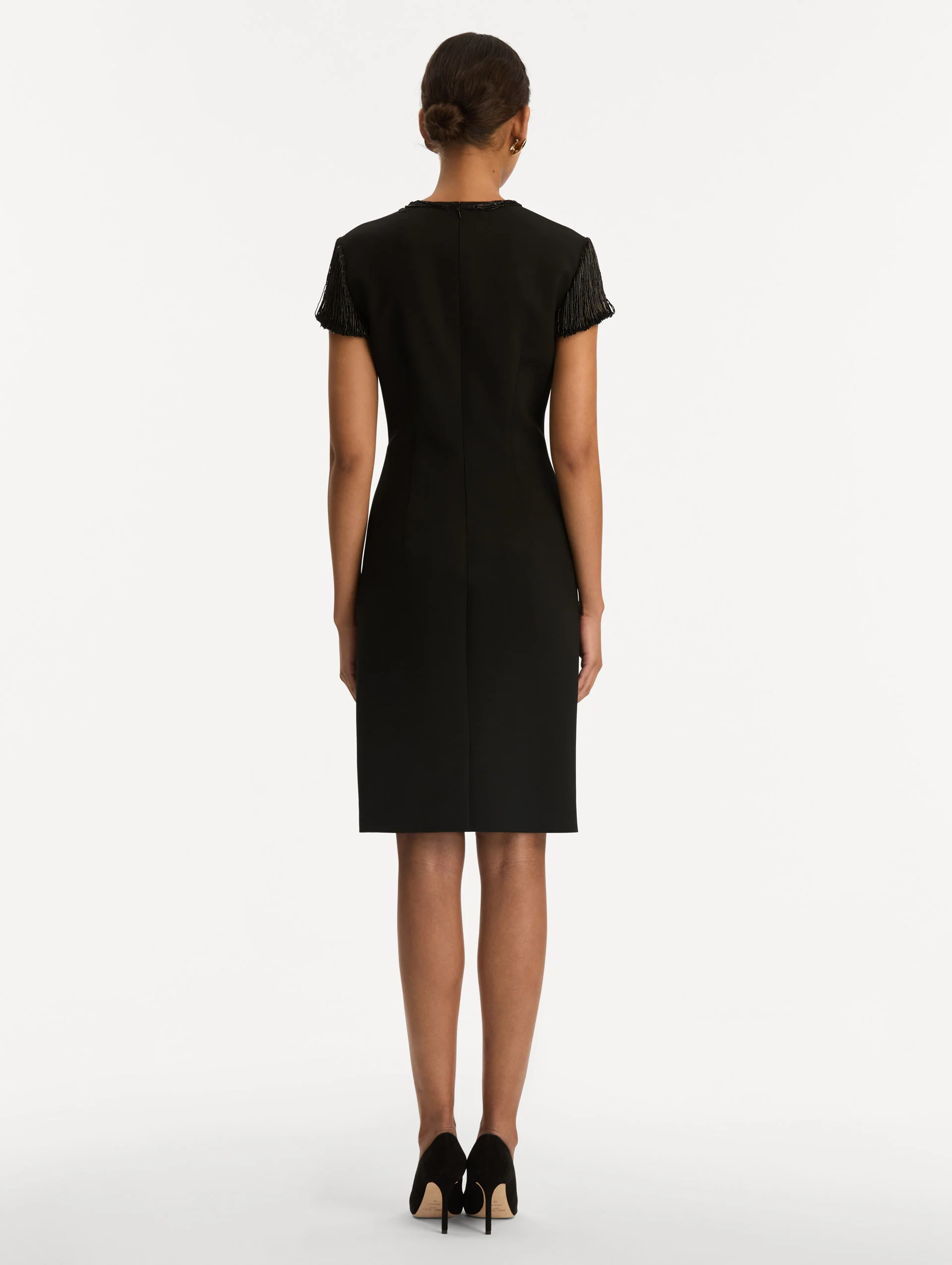 Bugle Bead Embroidered Cocktail Dress - Image 3