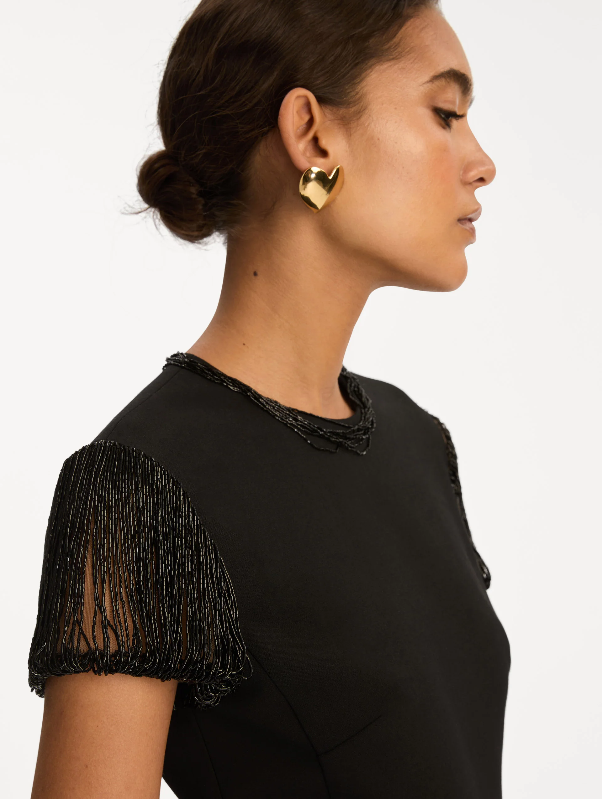 Bugle Bead Embroidered Cocktail Dress - Image 5