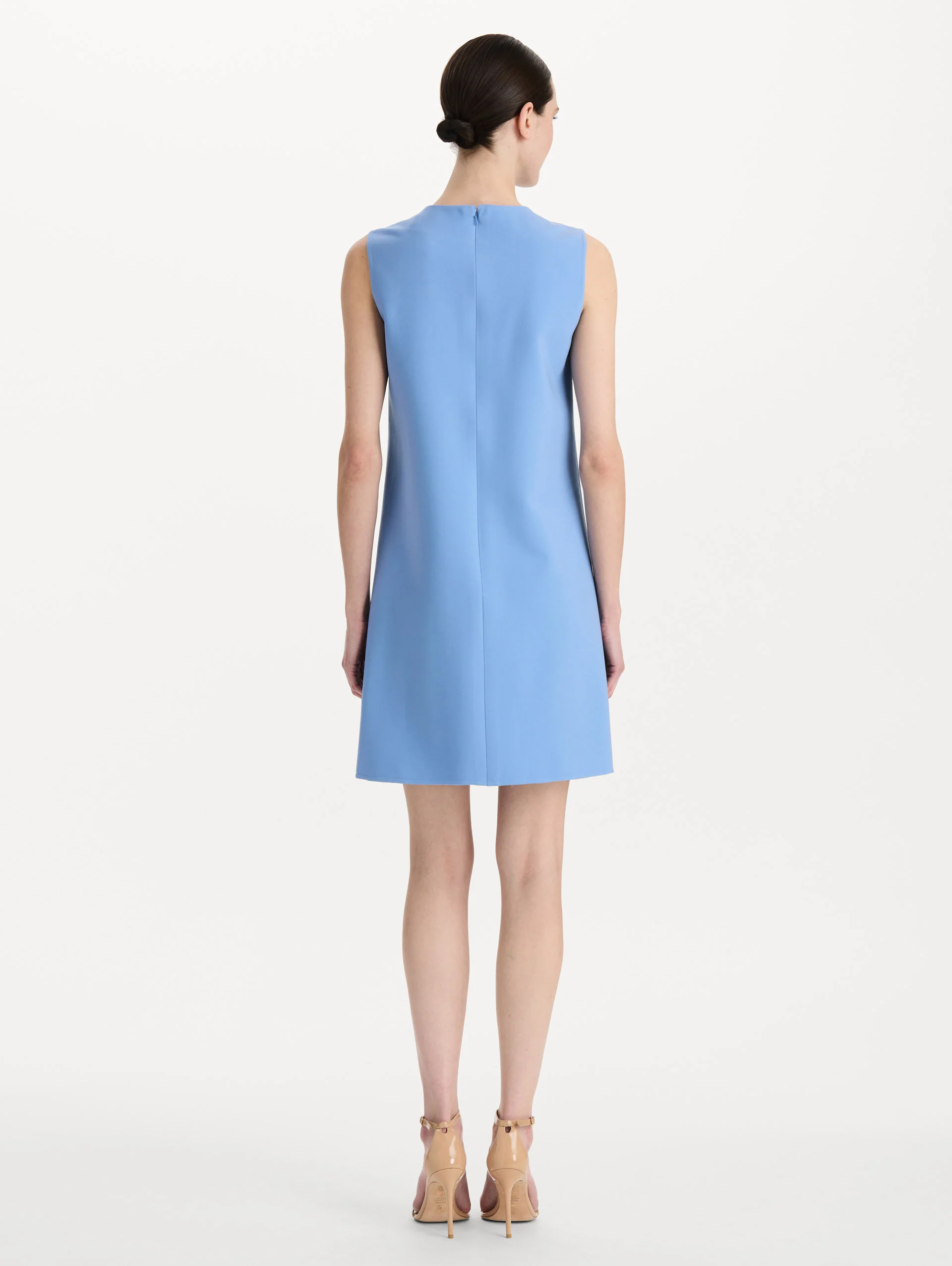 Button-Detail Wool Shift Dress - Image 3