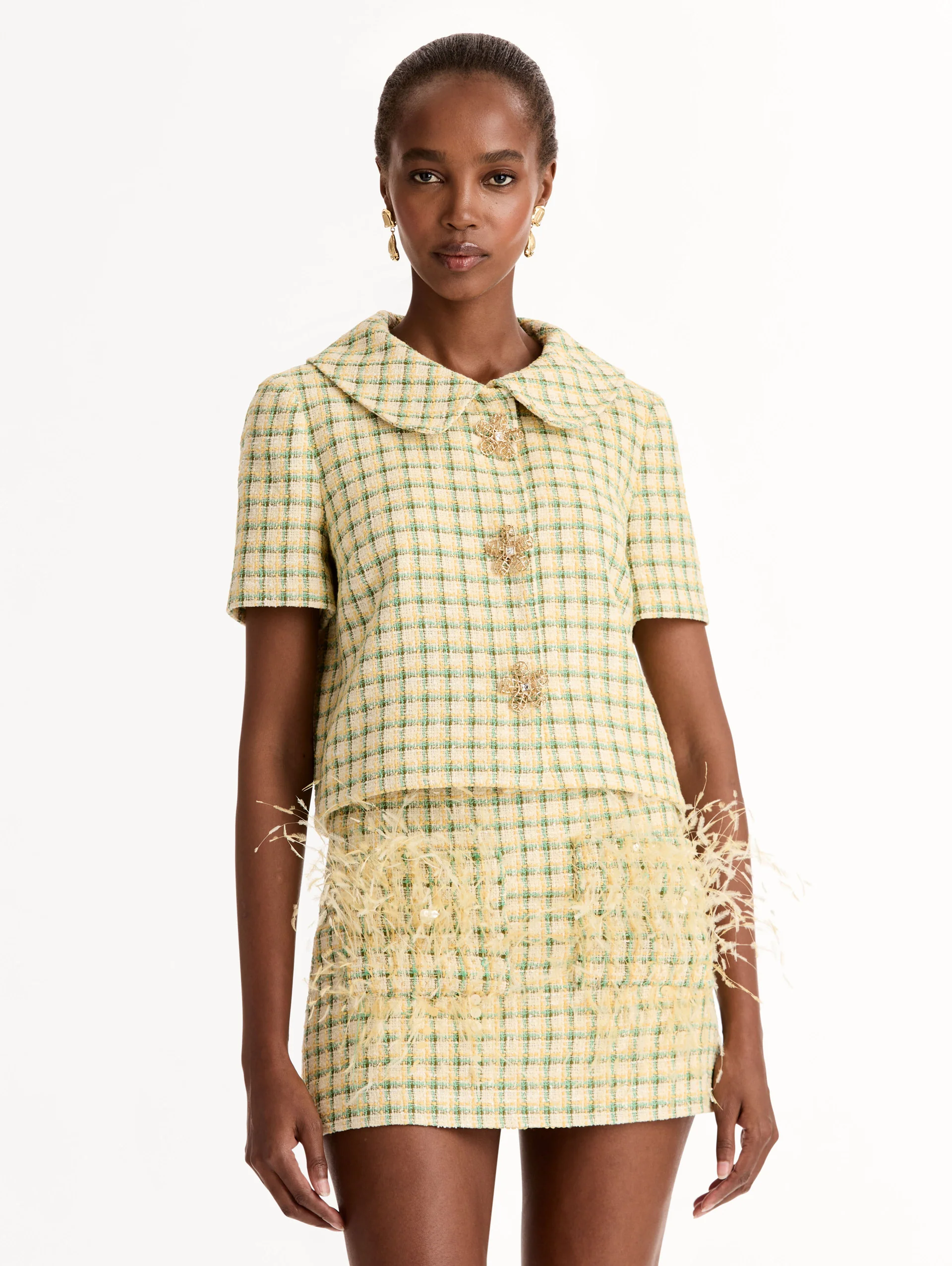 Checked Tweed Jacket - Image 2