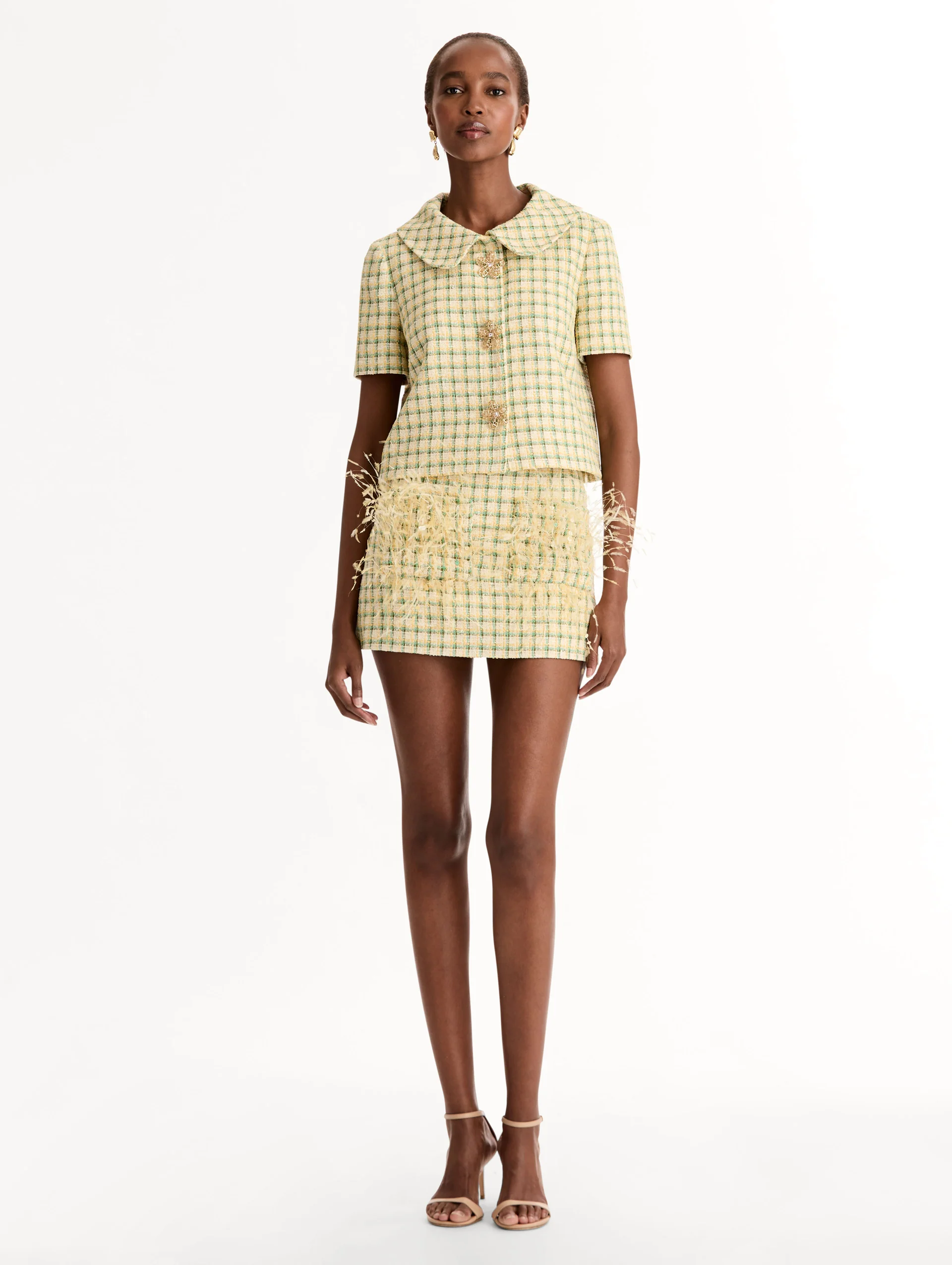 Checked Tweed Jacket - Image 3