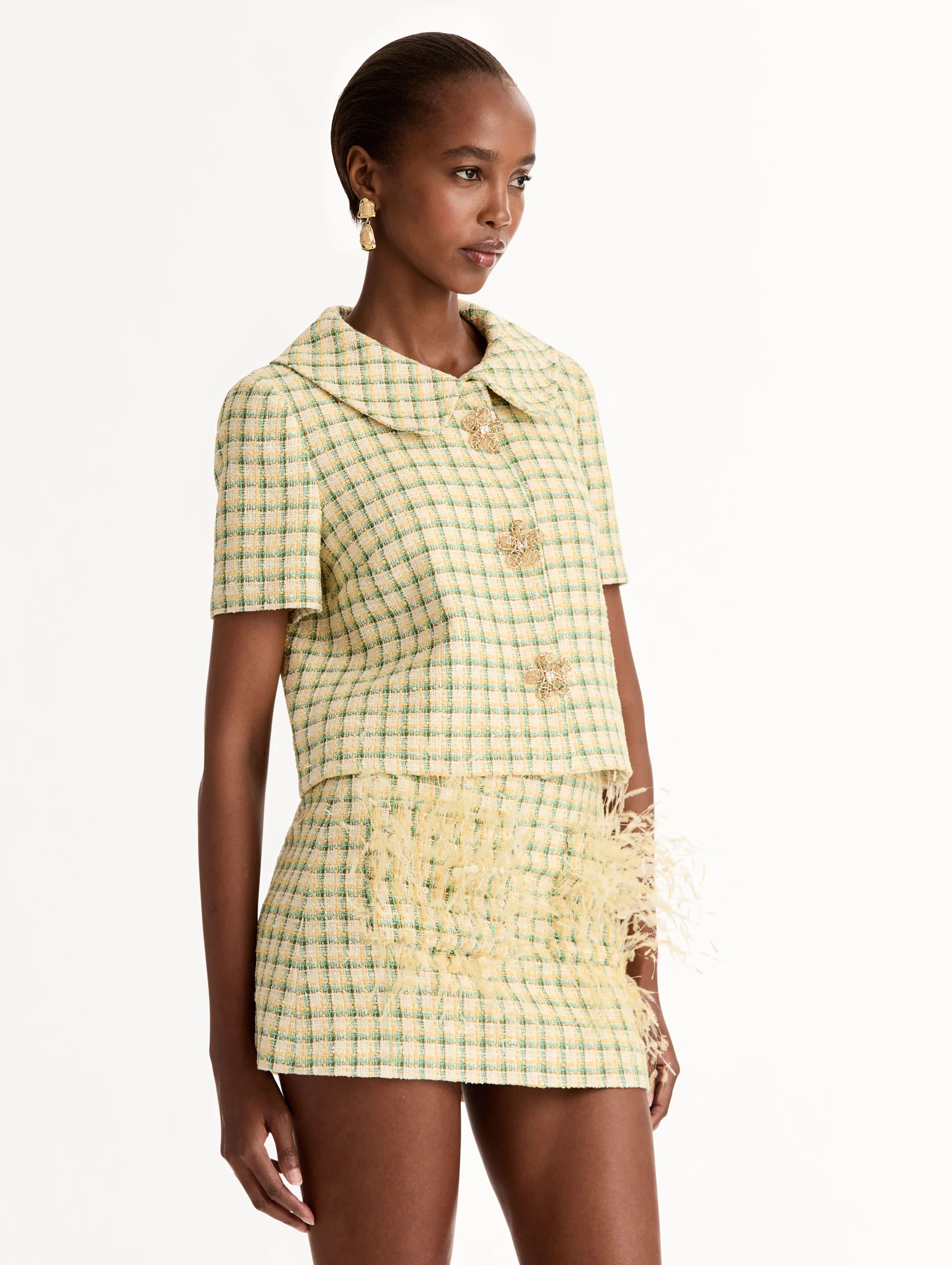 Checked Tweed Jacket - Image 5
