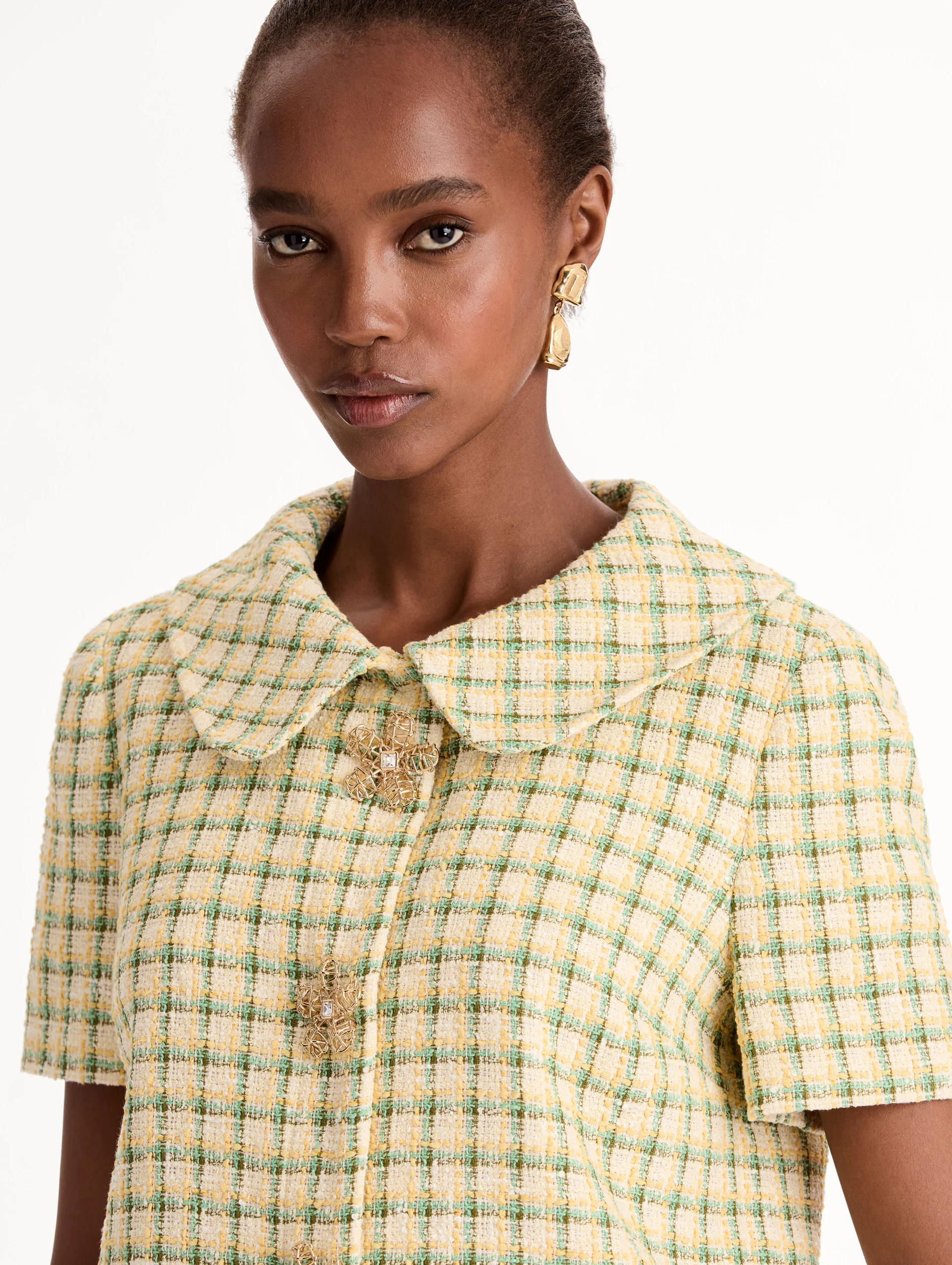 Checked Tweed Jacket - Image 6