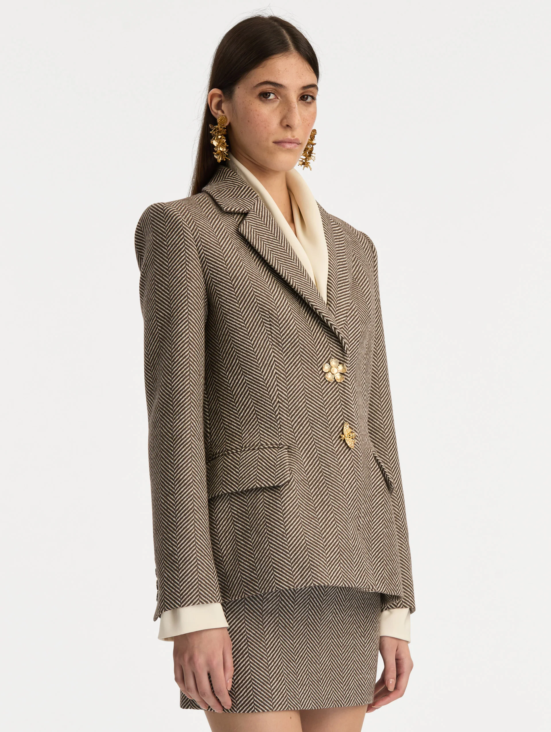 Chevron Cashmere-Blend Jacket - Image 5