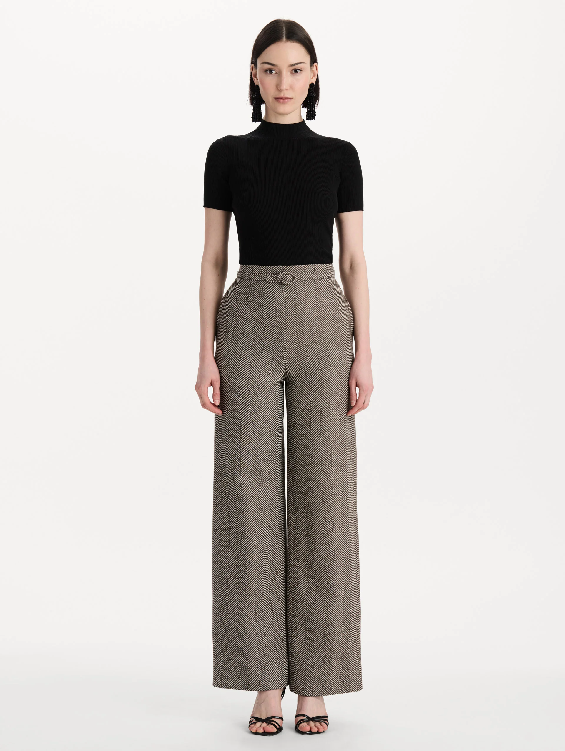 Chevron Cashmere-Blend Pant - Image 3