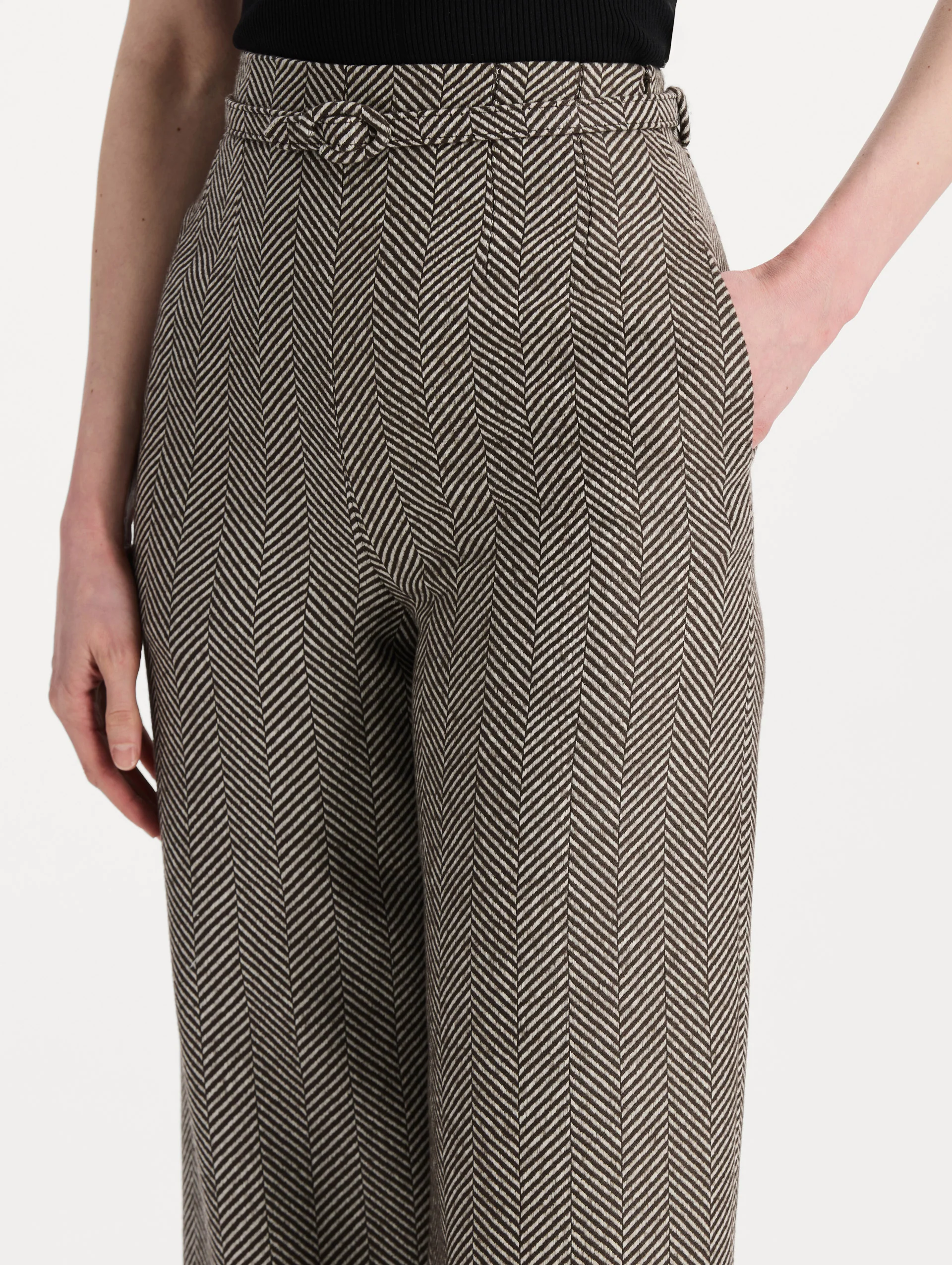Chevron Cashmere-Blend Pant - Image 6