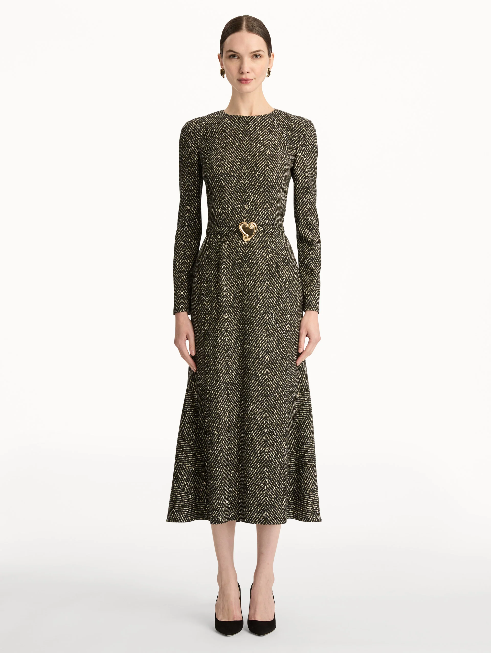 Chevron Wool Dress - Image 2