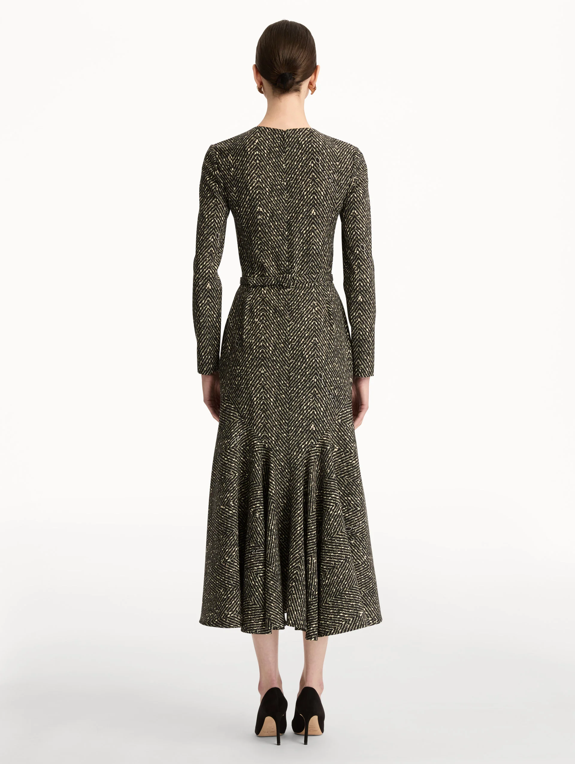 Chevron Wool Dress - Image 3