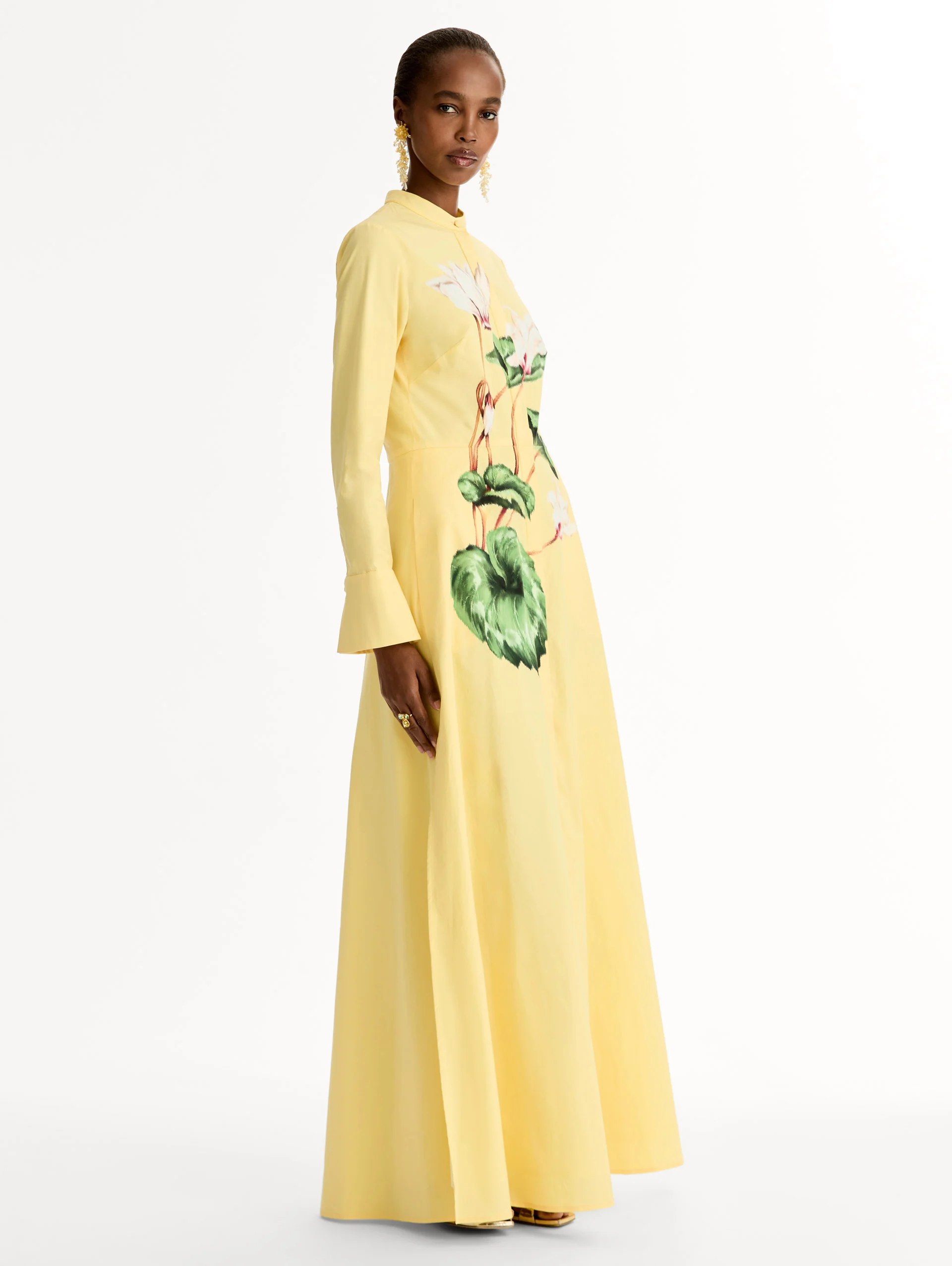 Chiné Cyclamen Cotton Poplin Caftan - Image 4