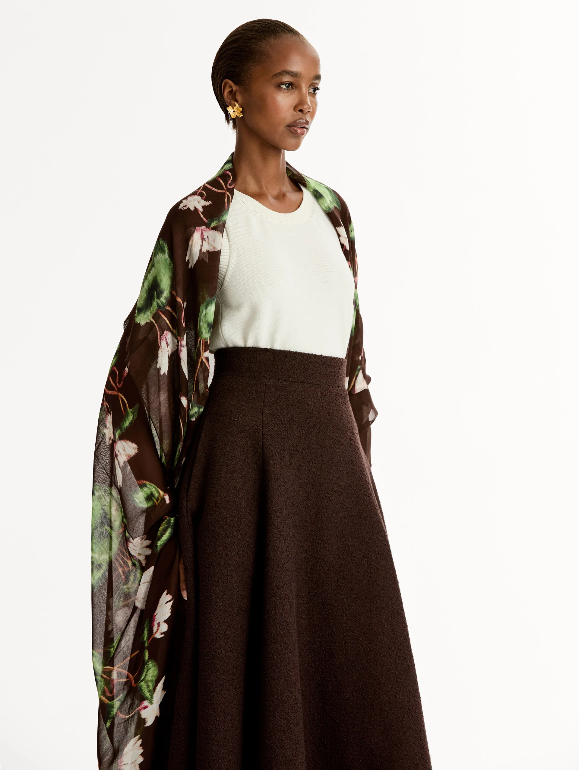Chiné Cyclamen Modal Cashmere Scarf - Image 3