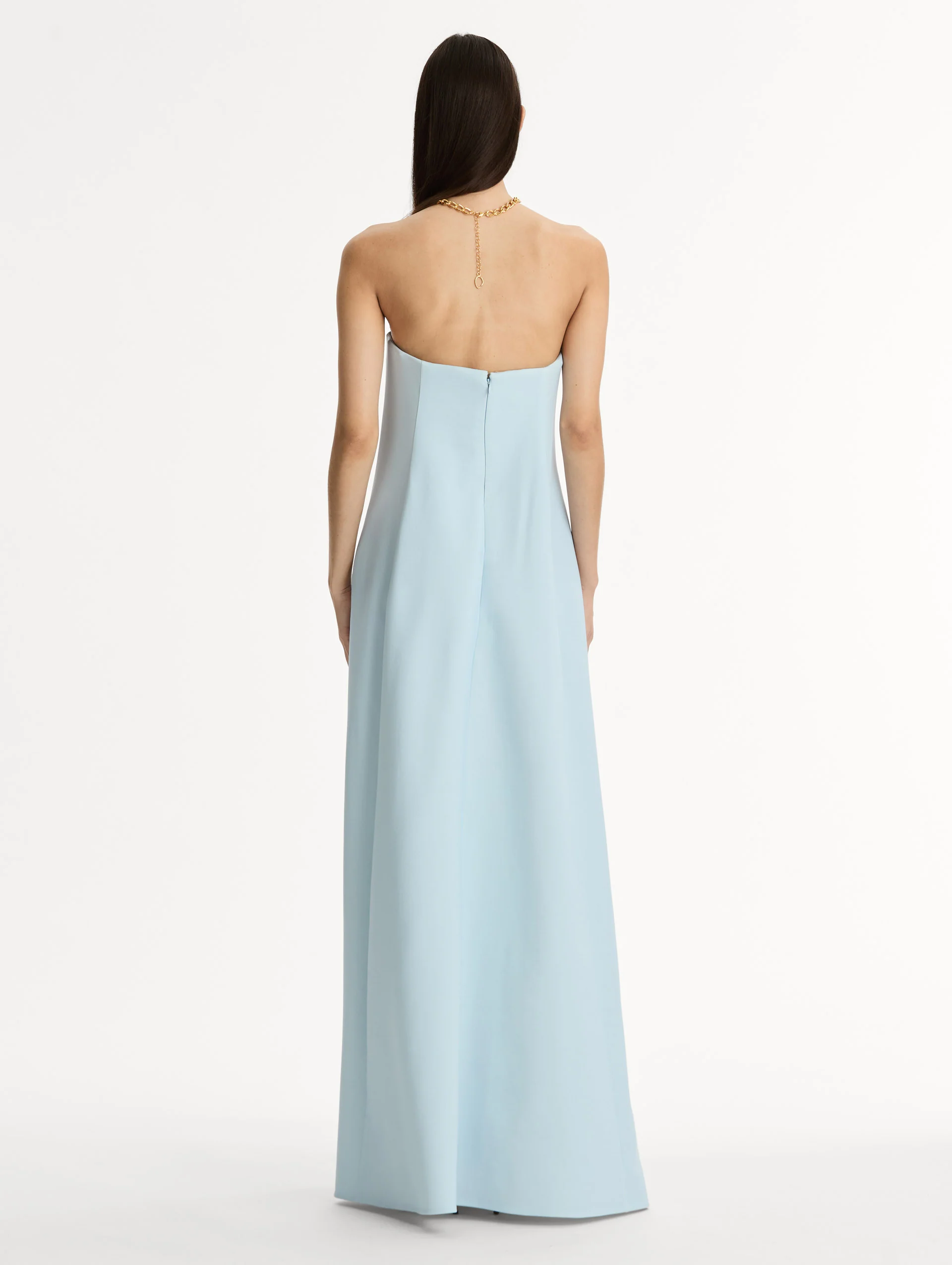 Chiné Cyclamen Strapless Gown - Image 3