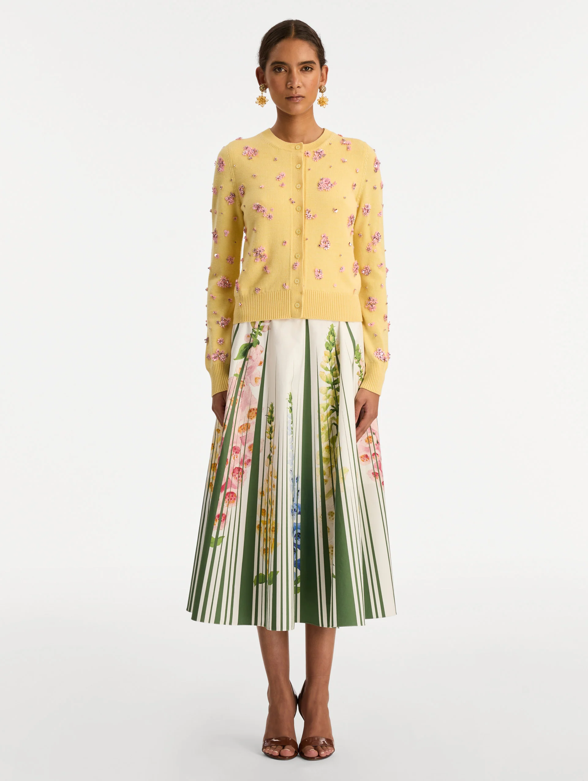 Crystal Cluster Embroidered Cardigan - Image 3