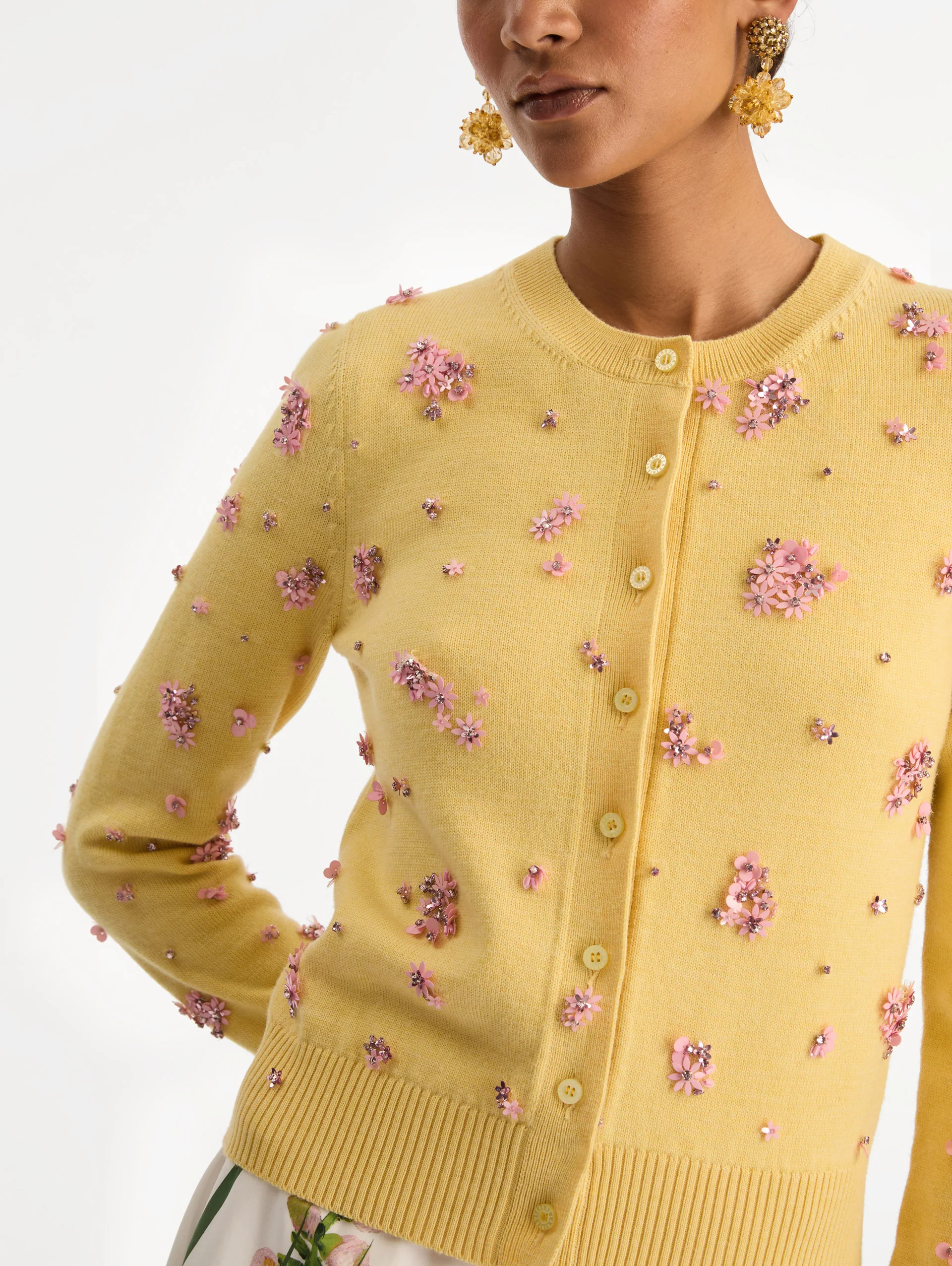 Crystal Cluster Embroidered Cardigan - Image 6