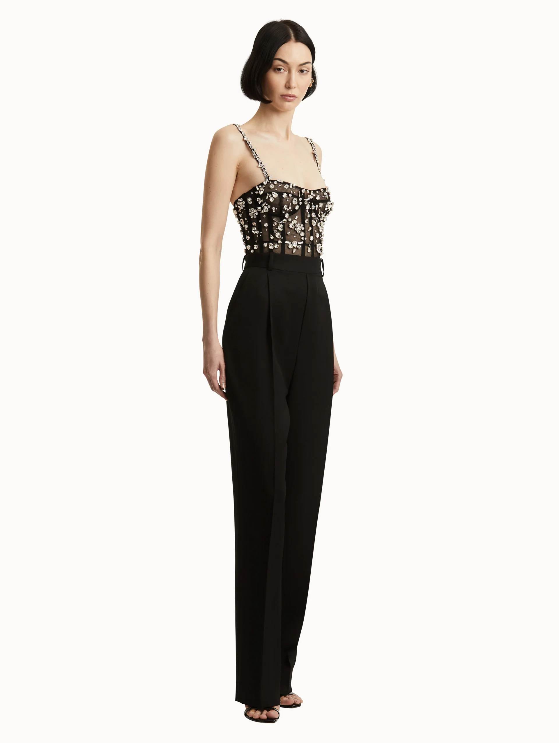 Crystal Cluster Embroidered Jumpsuit - Image 4