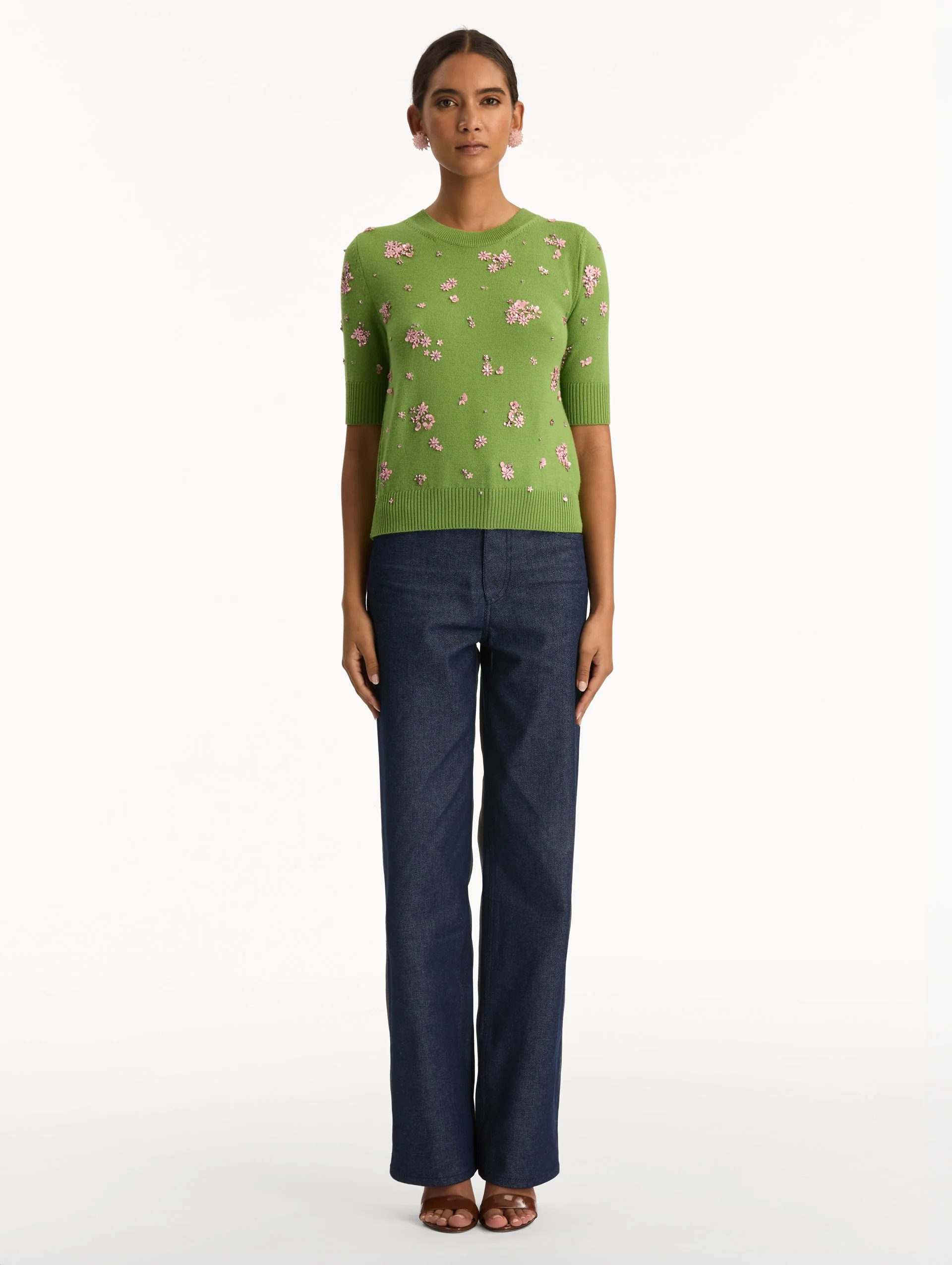 Crystal Cluster Embroidered Pullover - Image 2