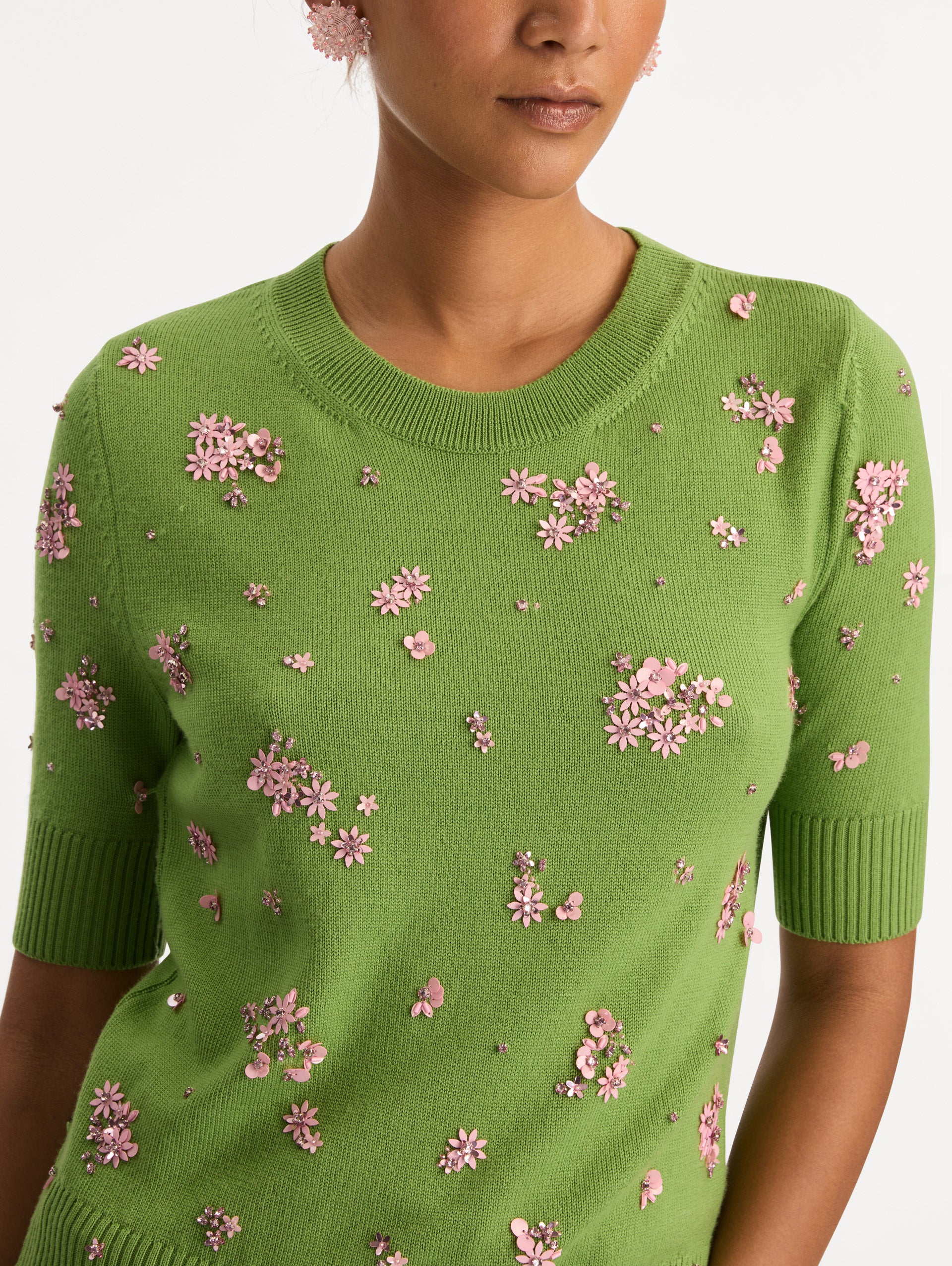 Crystal Cluster Embroidered Pullover - Image 5