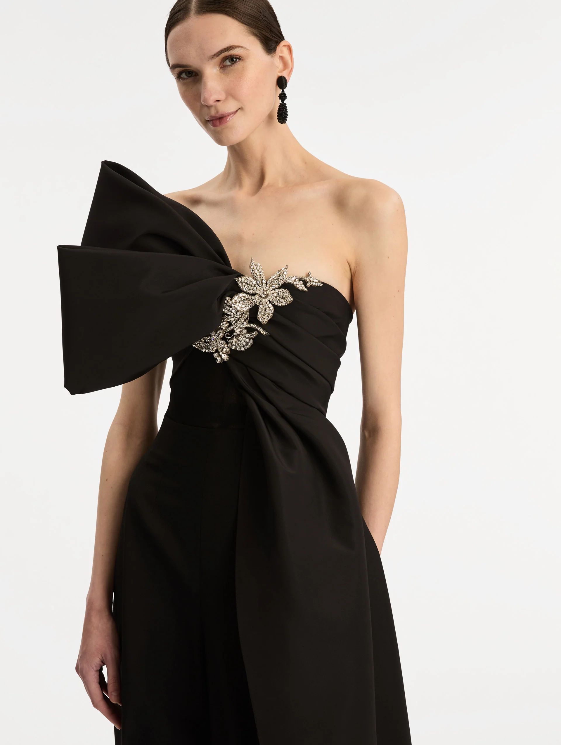 Crystal Embroidered Bow-Detailed Blouse - Image 5