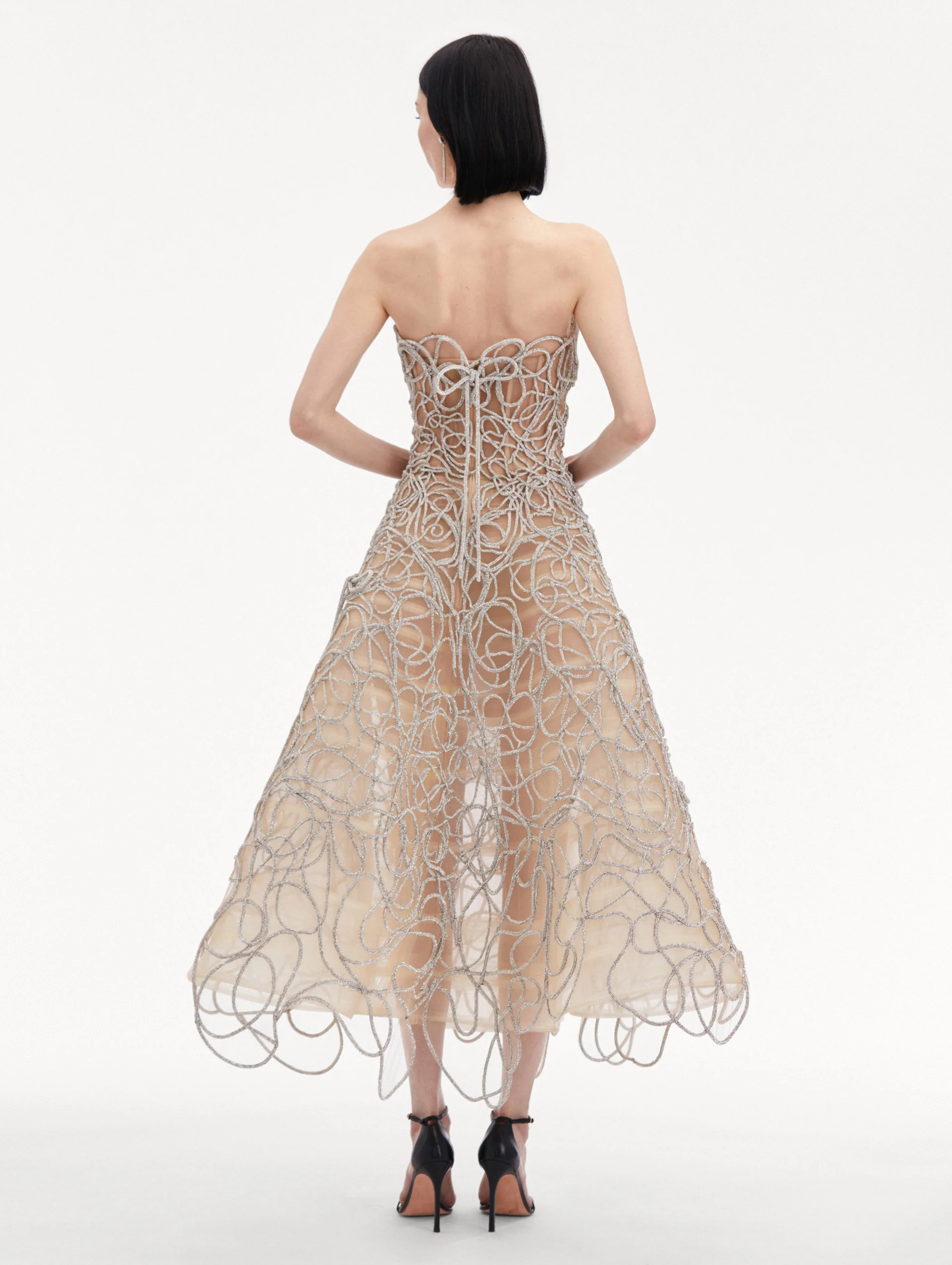 Crystal Embroidered Cord Gown - Image 3