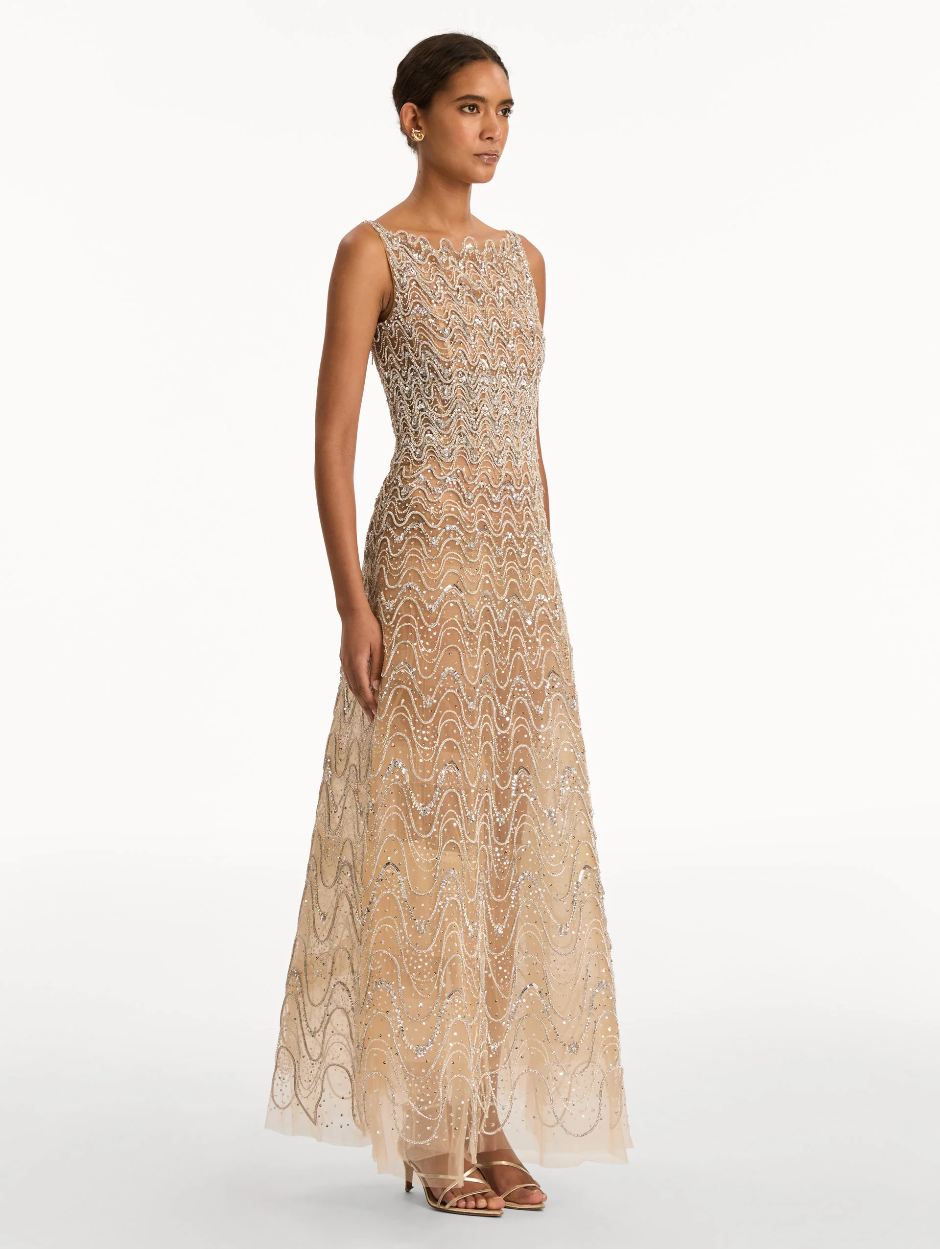 Crystal Wave Embroidered Dress - Image 4