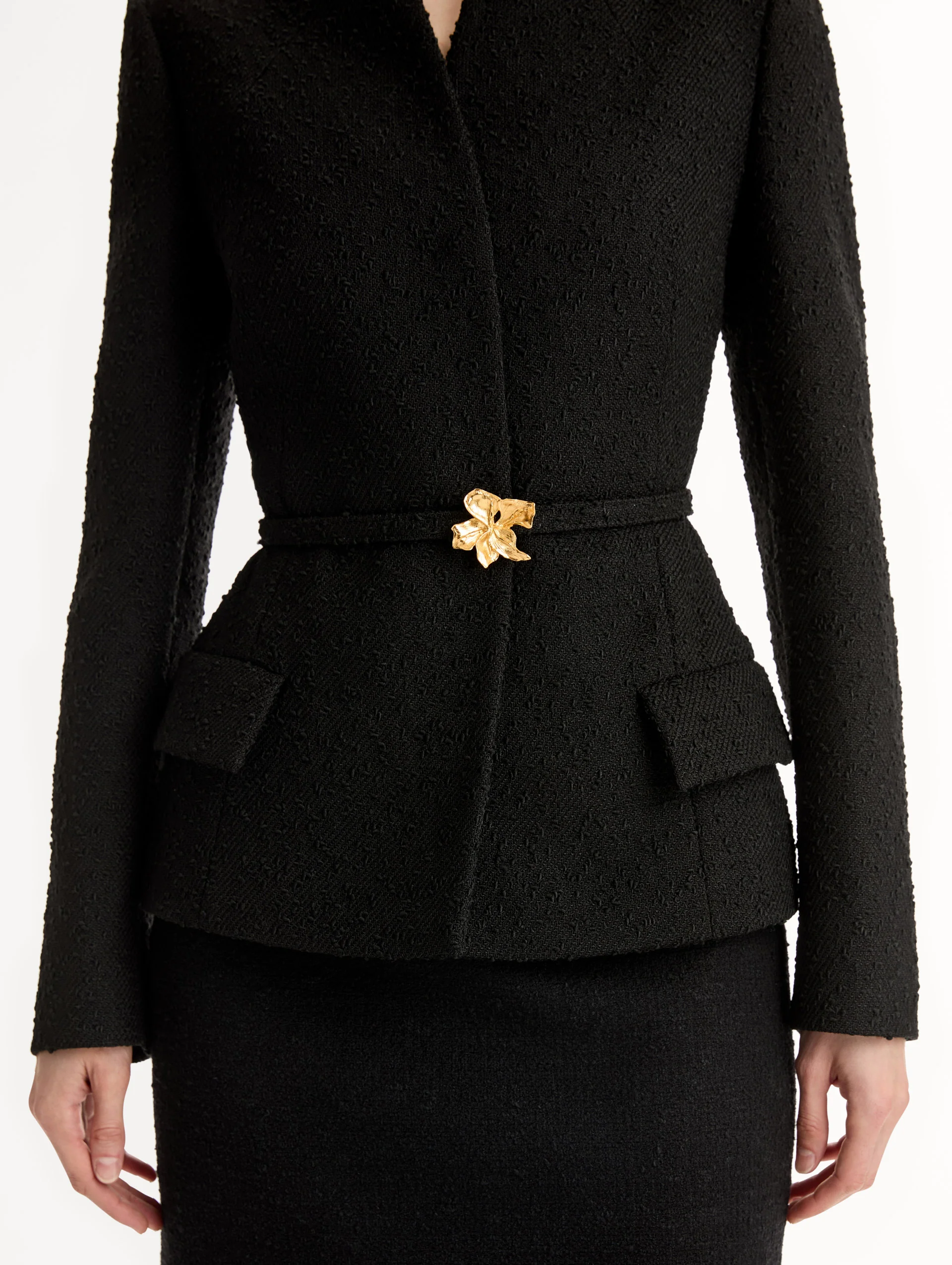 Cyclamen Belt Tweed Jacket - Image 3