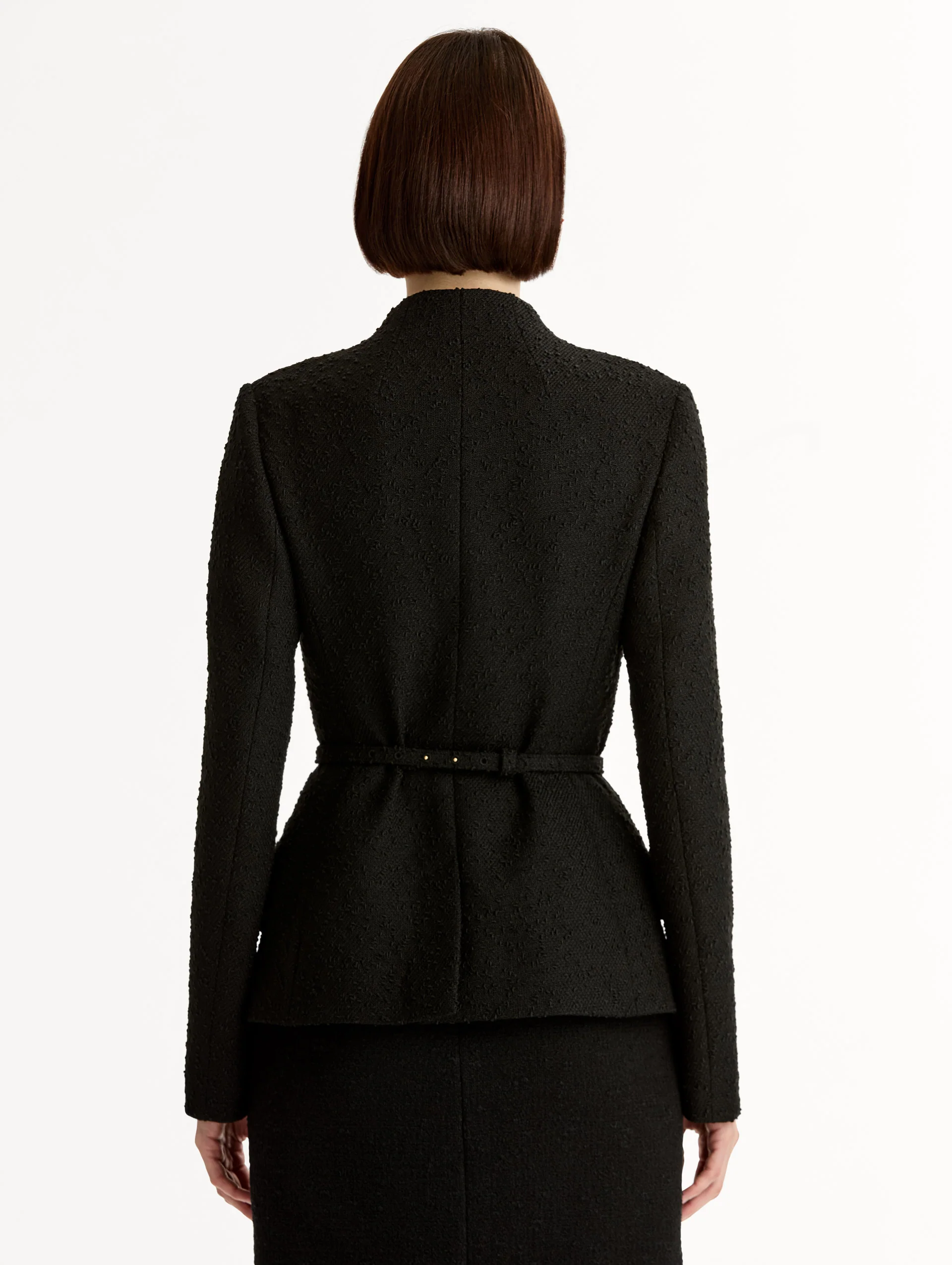 Cyclamen Belt Tweed Jacket - Image 4