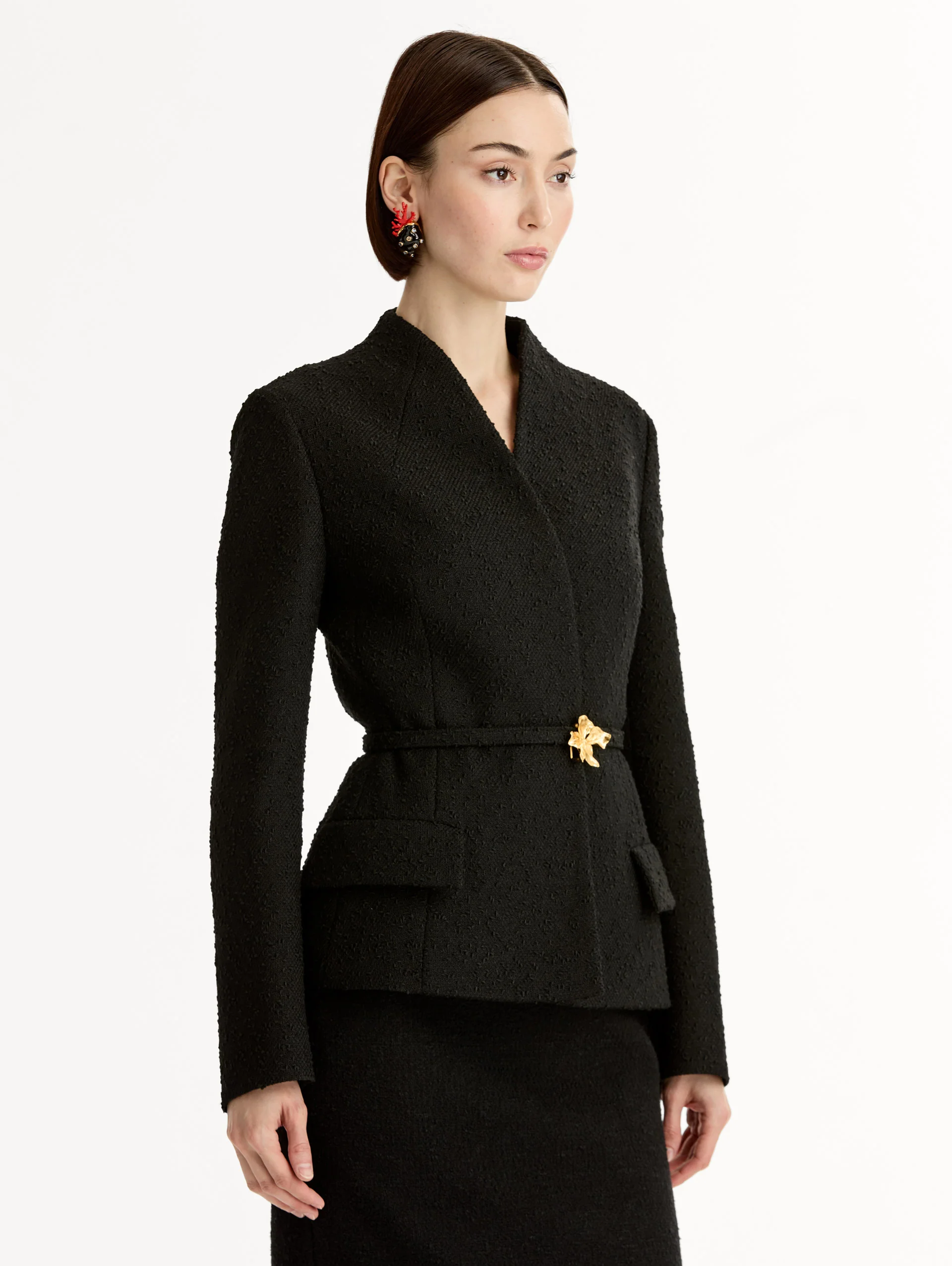 Cyclamen Belt Tweed Jacket - Image 5