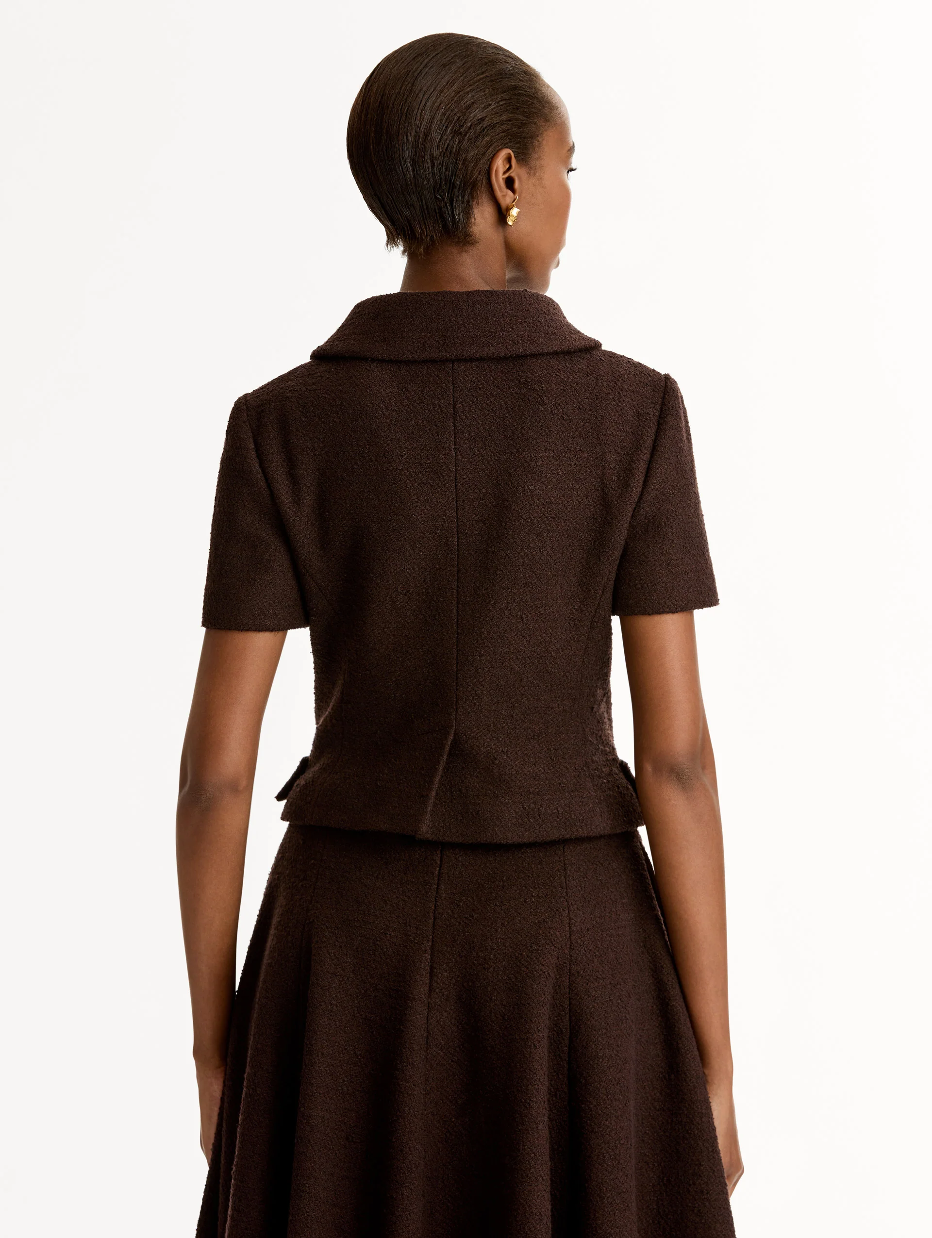 Cyclamen Button Tweed Jacket - Image 4