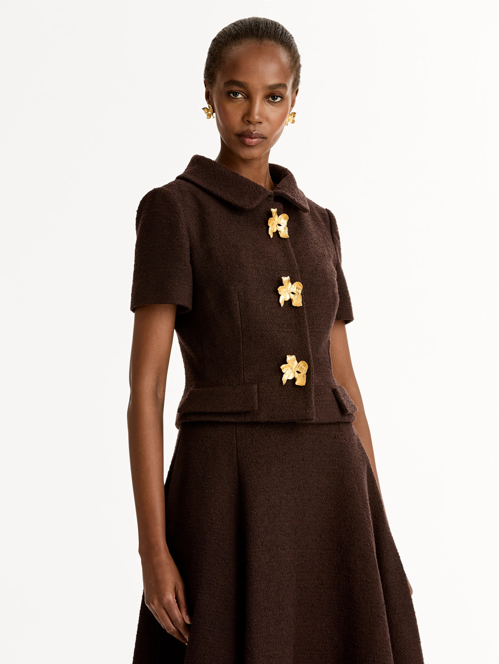 Cyclamen Button Tweed Jacket - Image 5