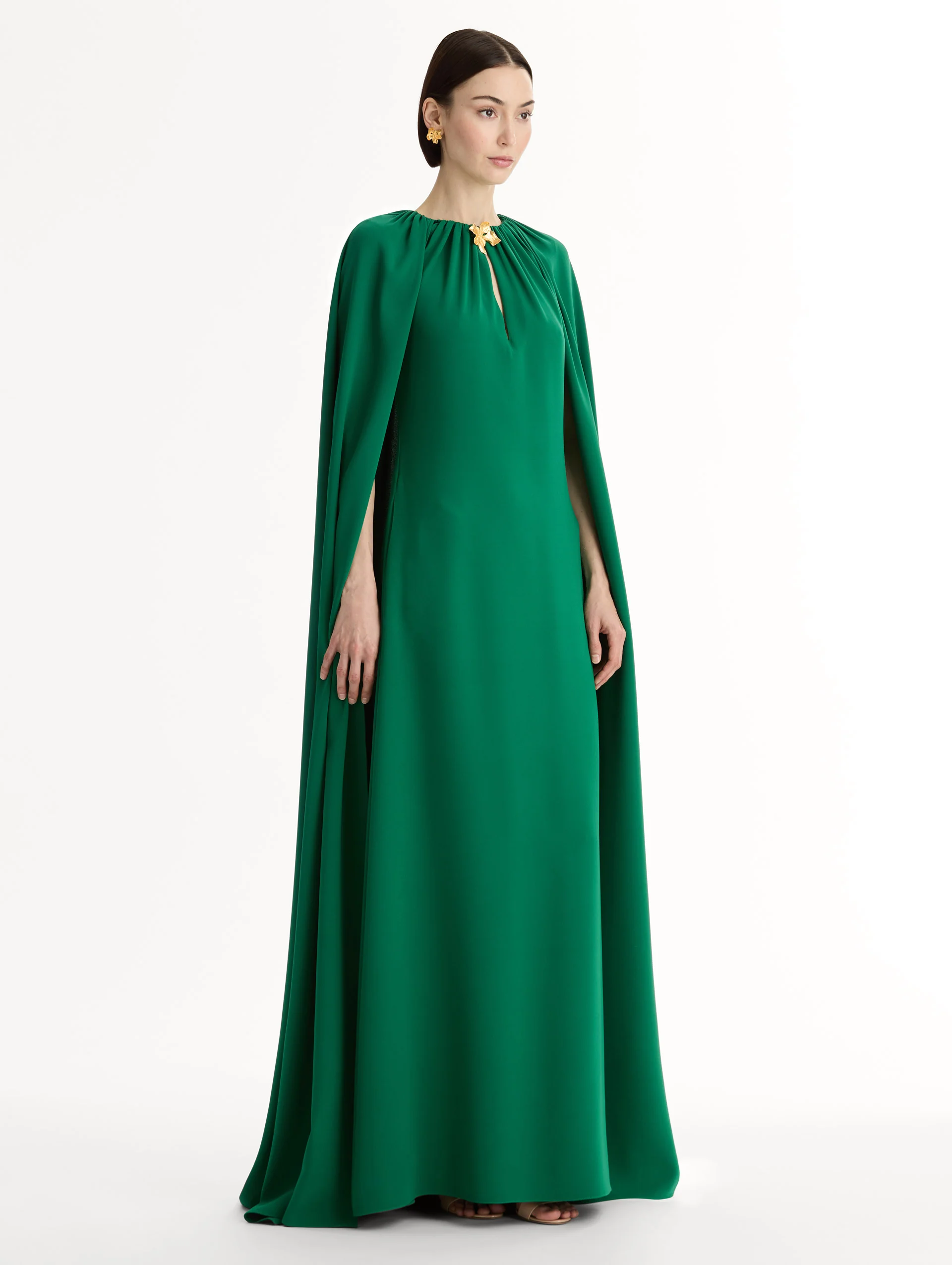 Cyclamen-Detailed Georgette Caftan - Image 4