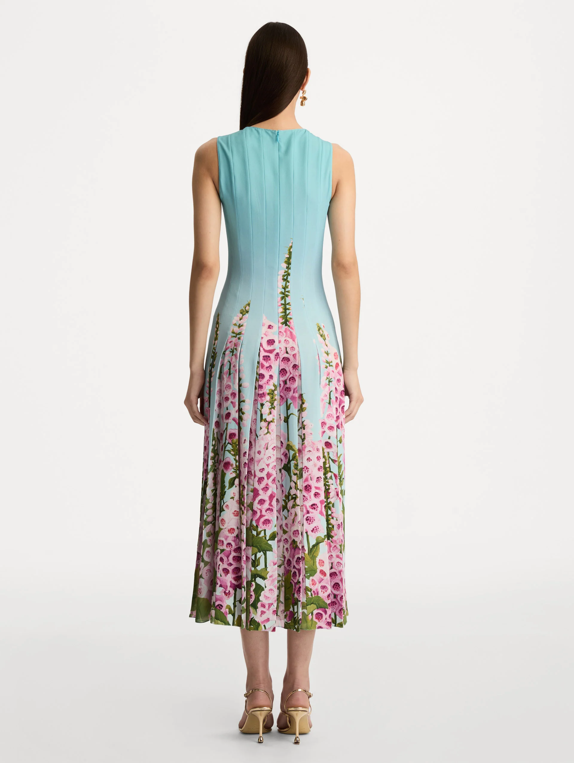Degradé Foxglove Chiffon Inset Dress - Image 3