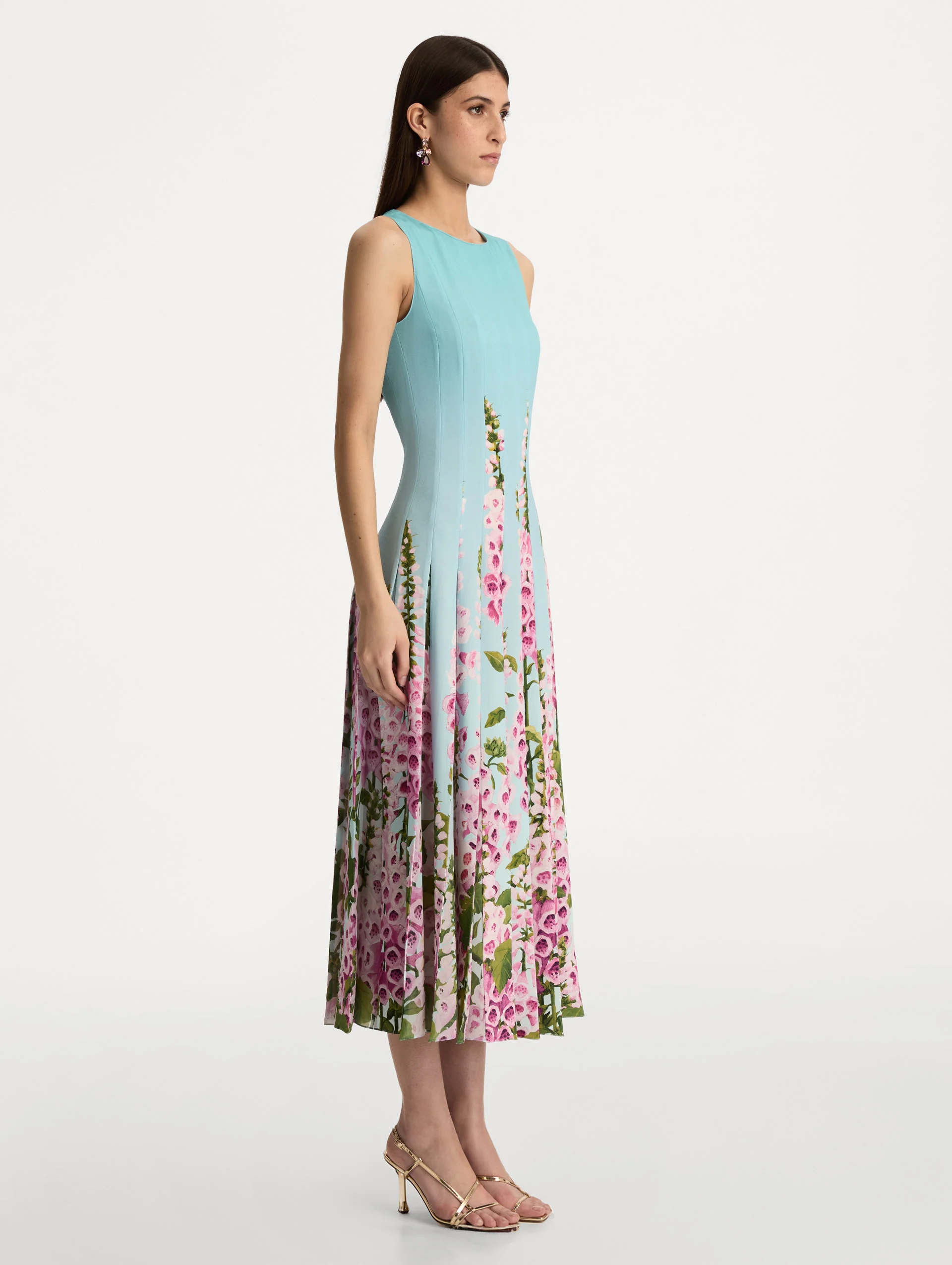 Degradé Foxglove Chiffon Inset Dress - Image 4