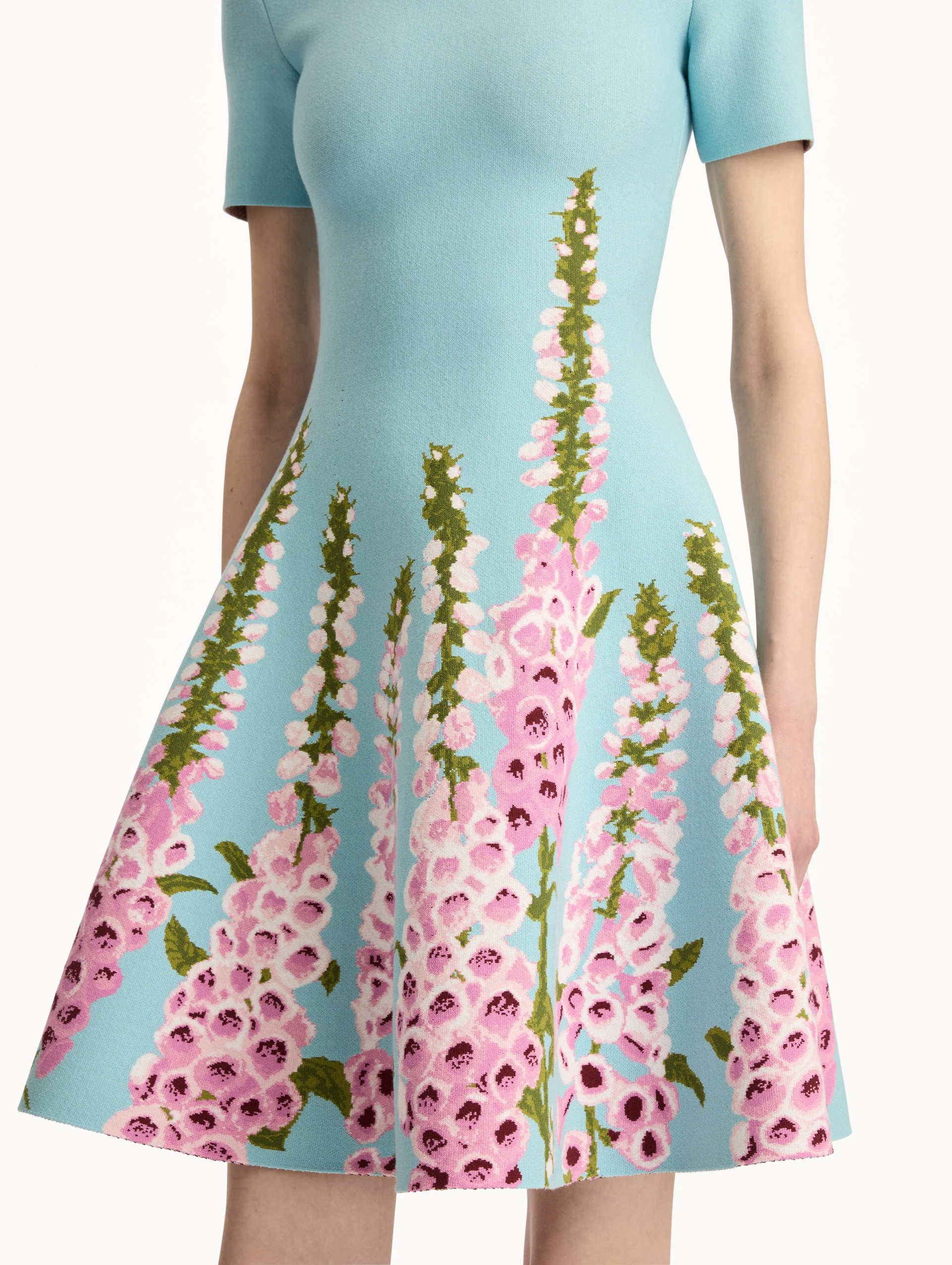 Degradé Foxglove Jacquard Knit Dress - Image 5