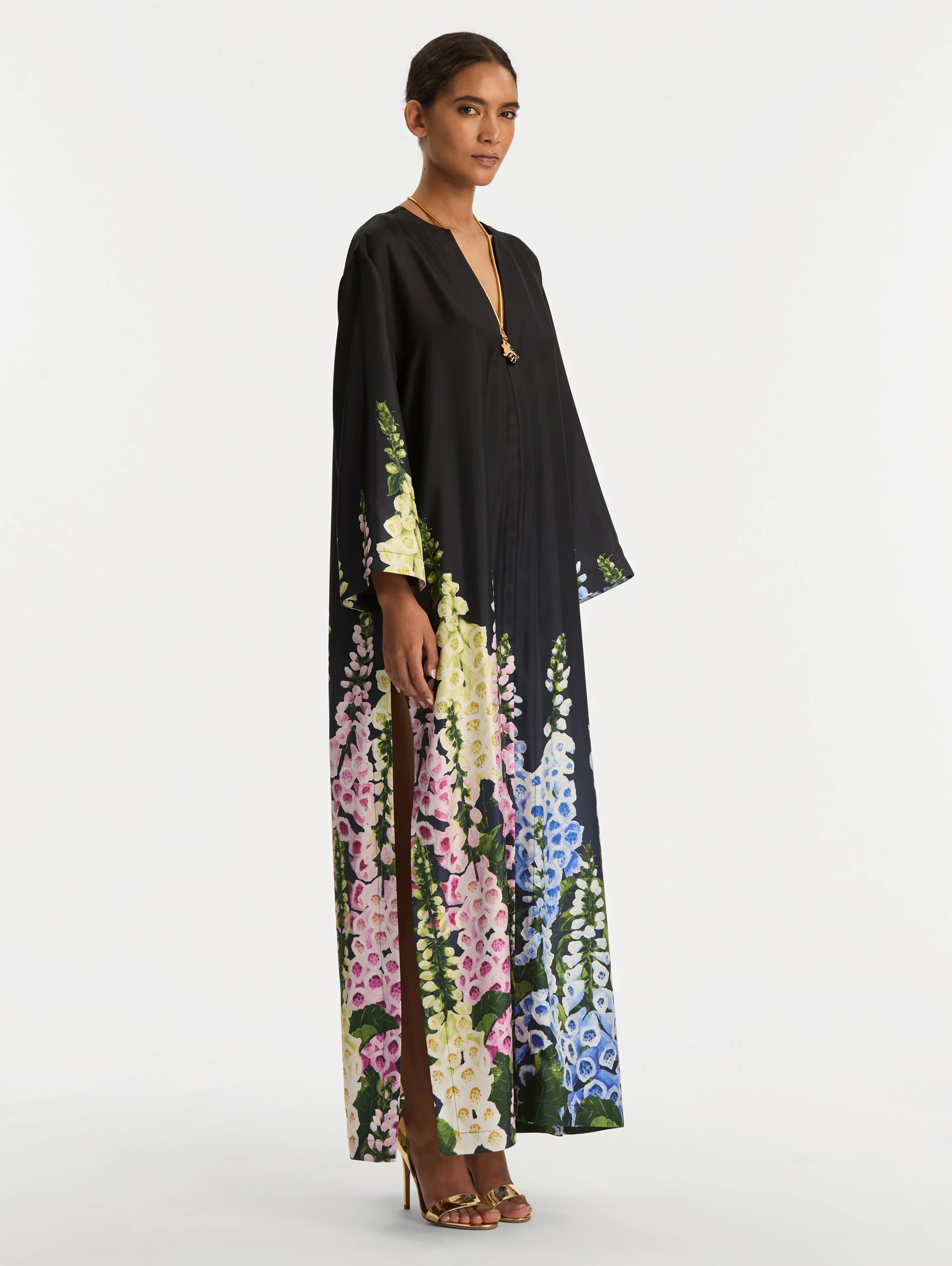 Degradé Foxglove Silk Twill Caftan - Image 4