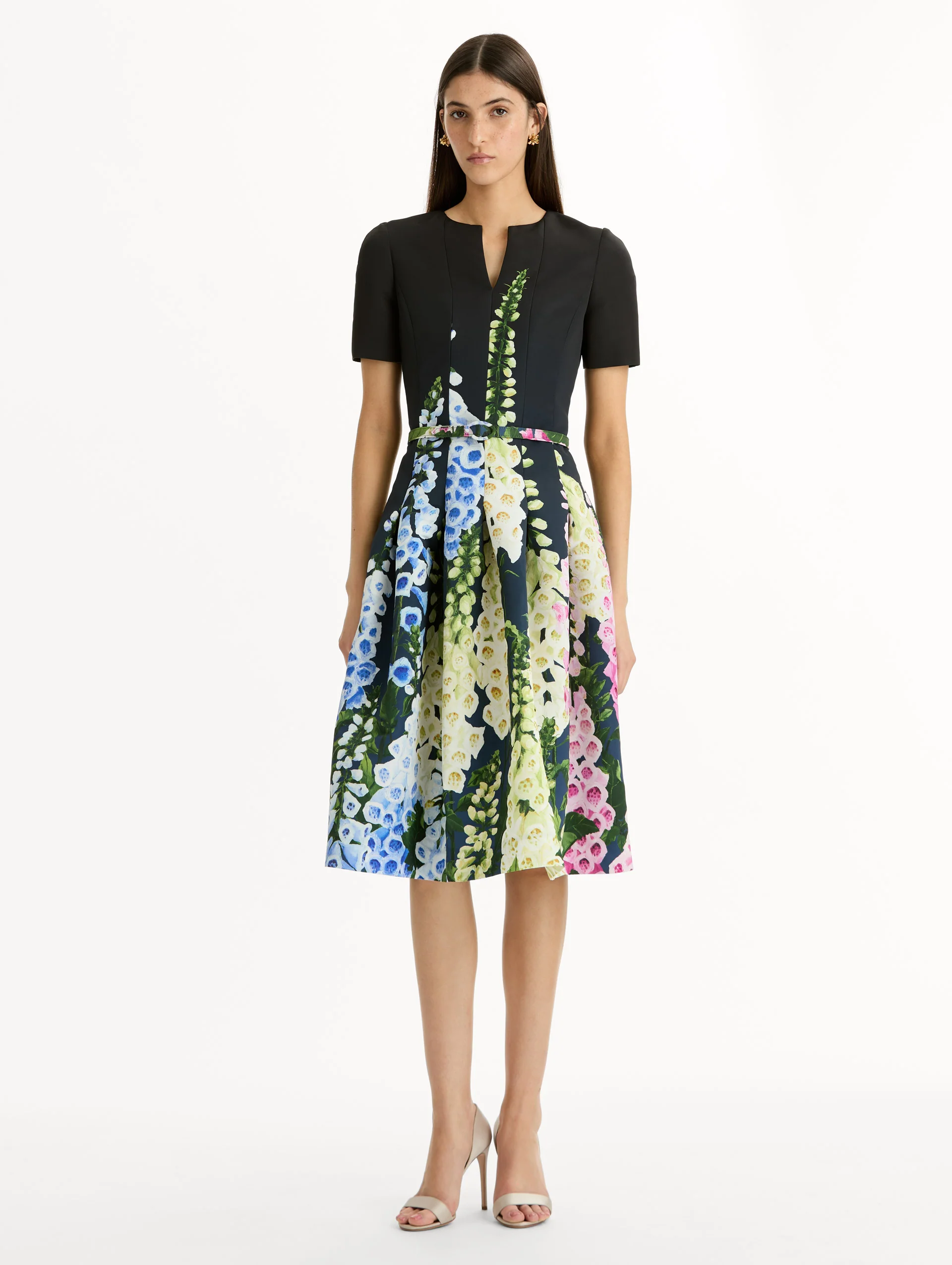 Degradé Foxglove Split-Neck Dress - Image 2