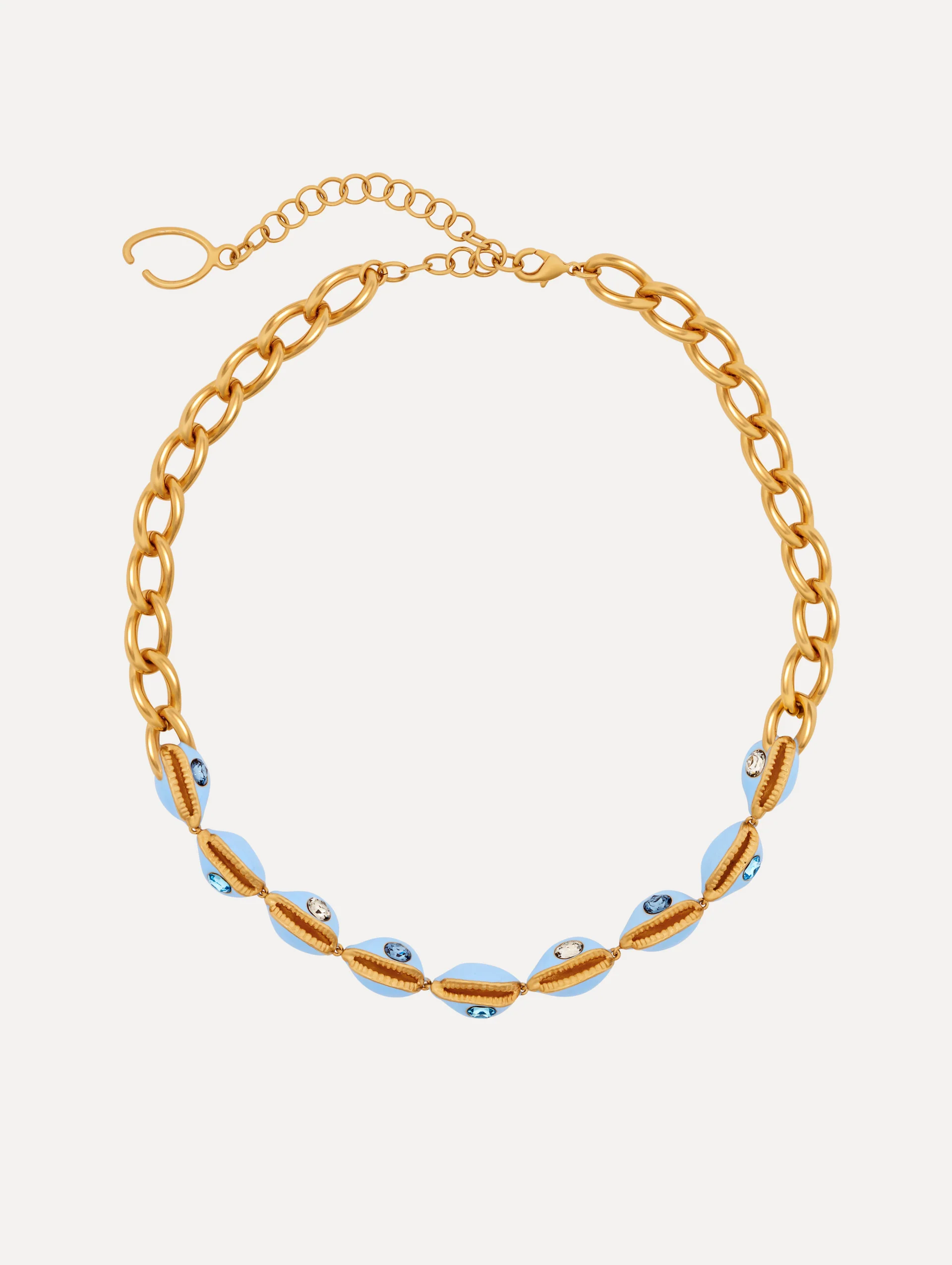 Enamel Cowrie Shell Necklace