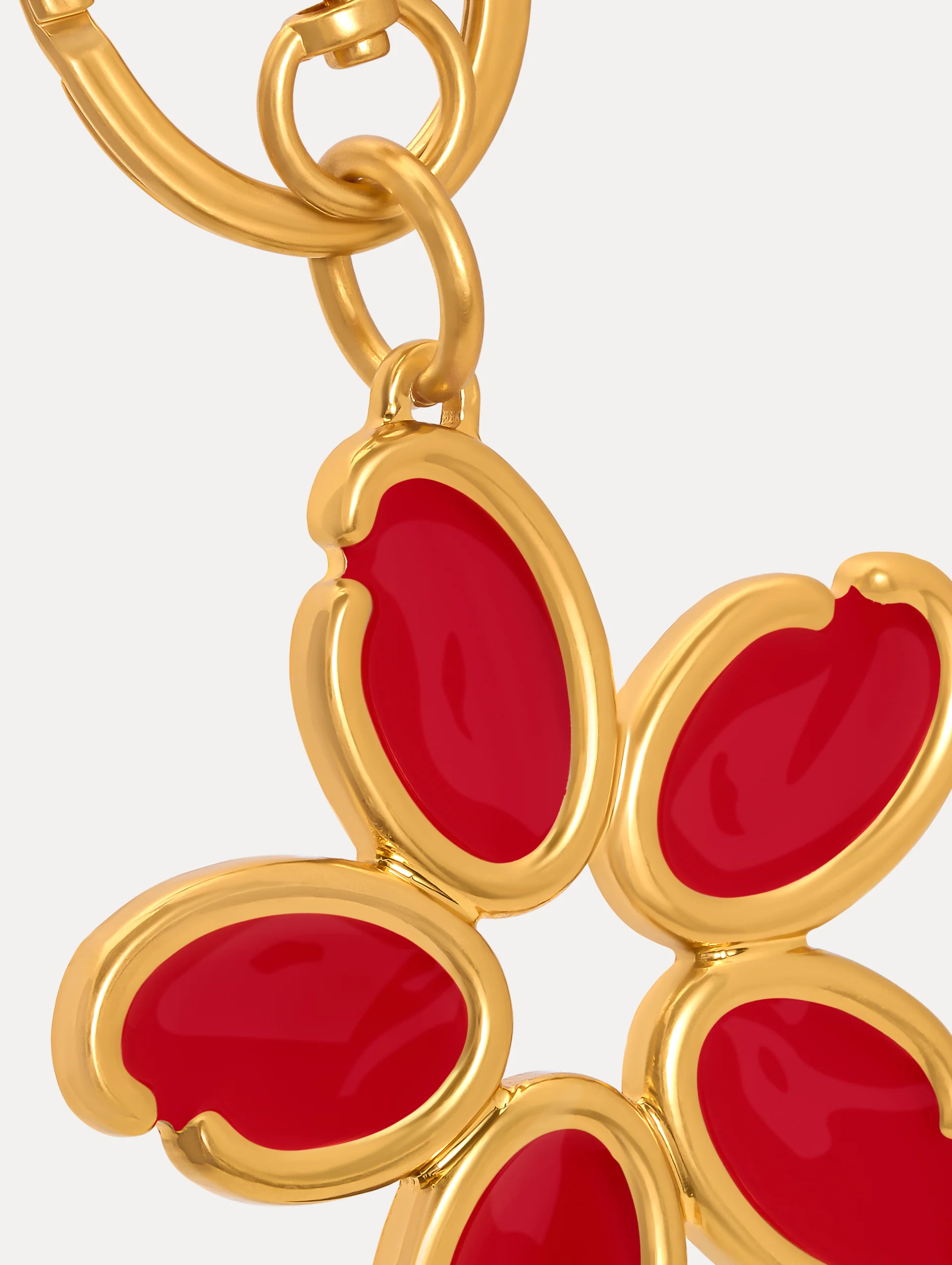 Enamel O Flower Key Chain - Image 3