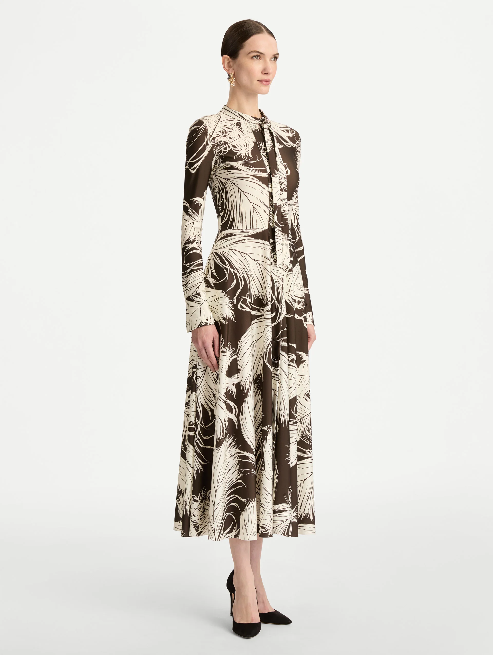 Feather Jersey Dress - Image 4