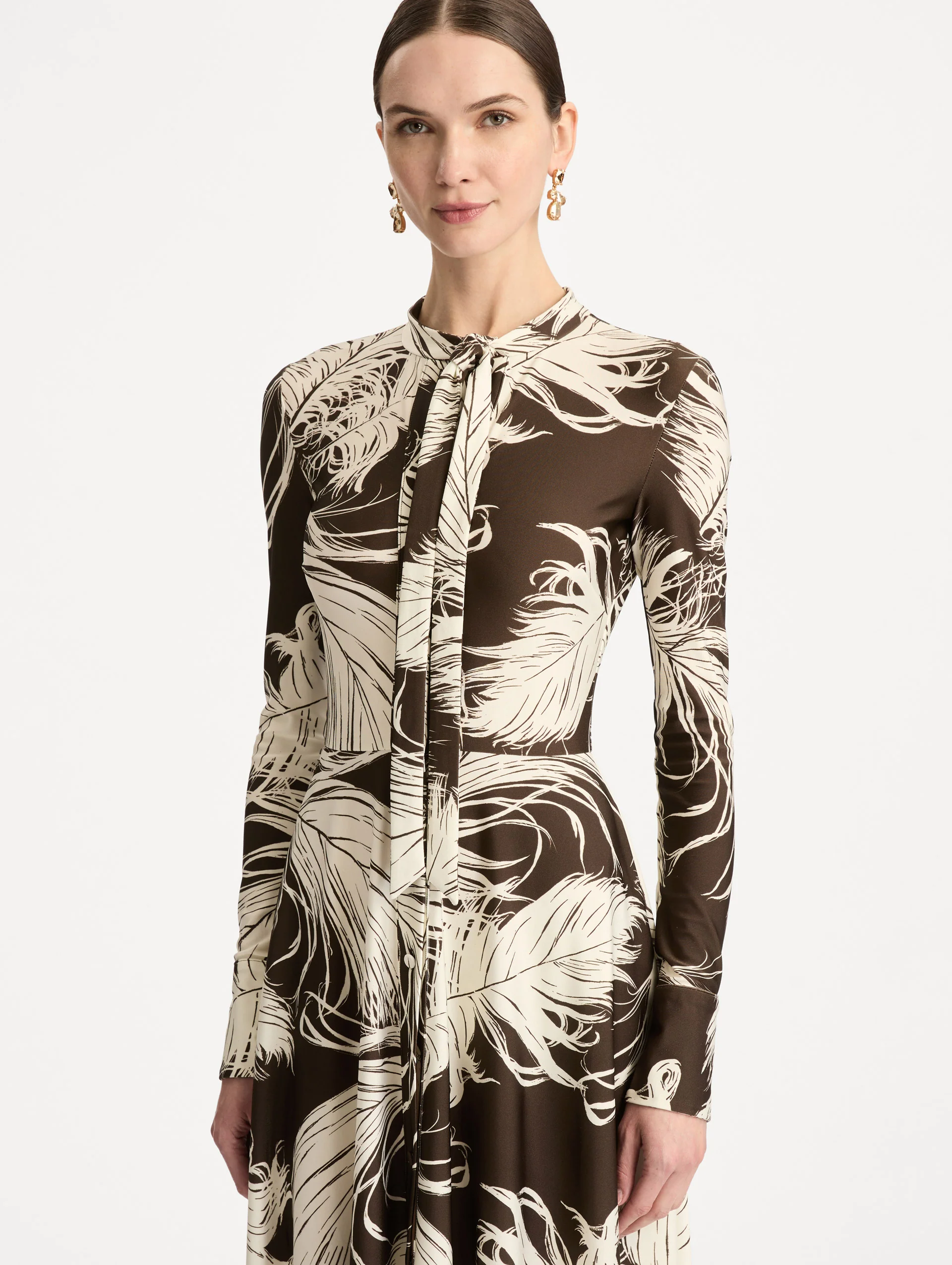 Feather Jersey Dress - Image 5