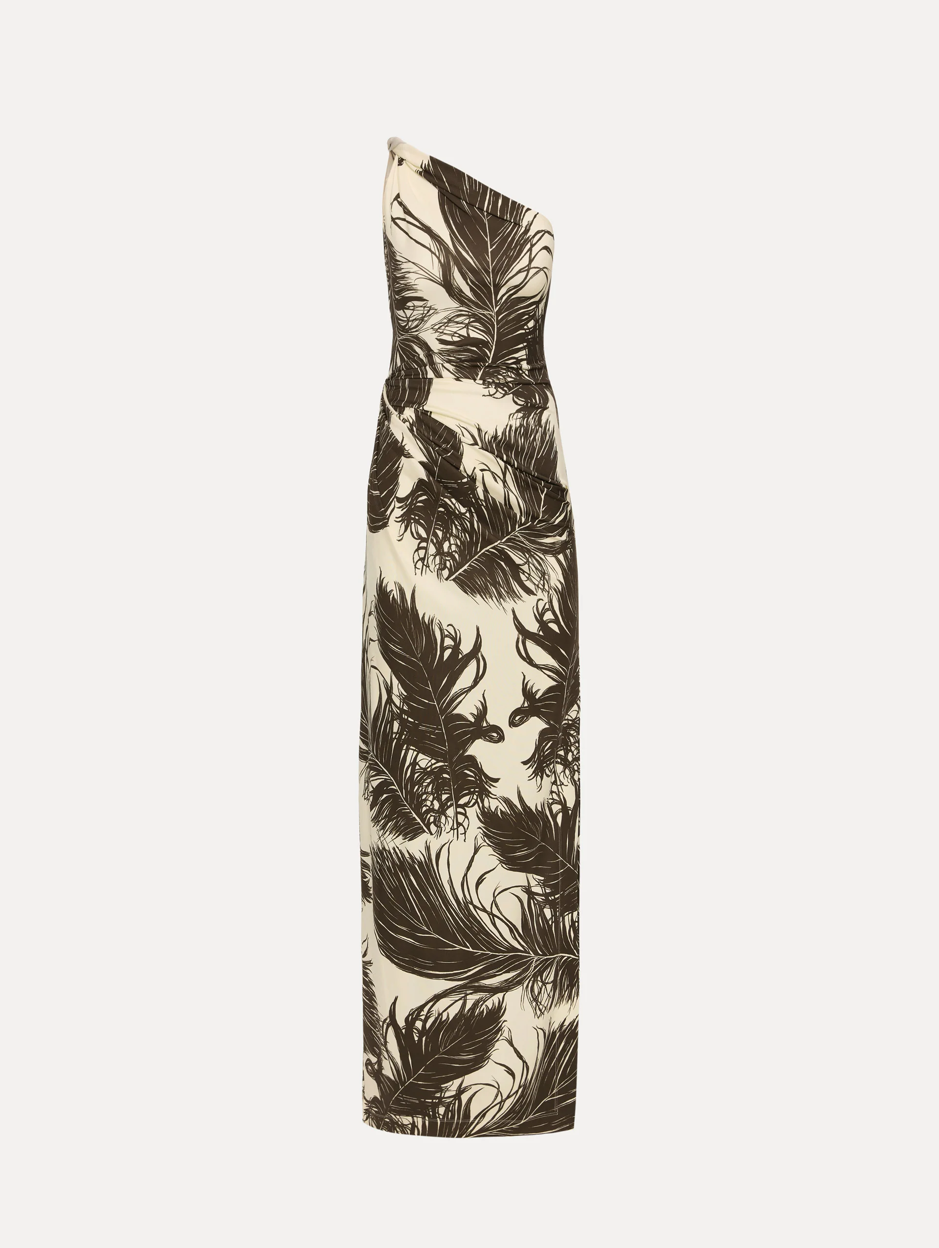 Feather Jersey Maxi Dress