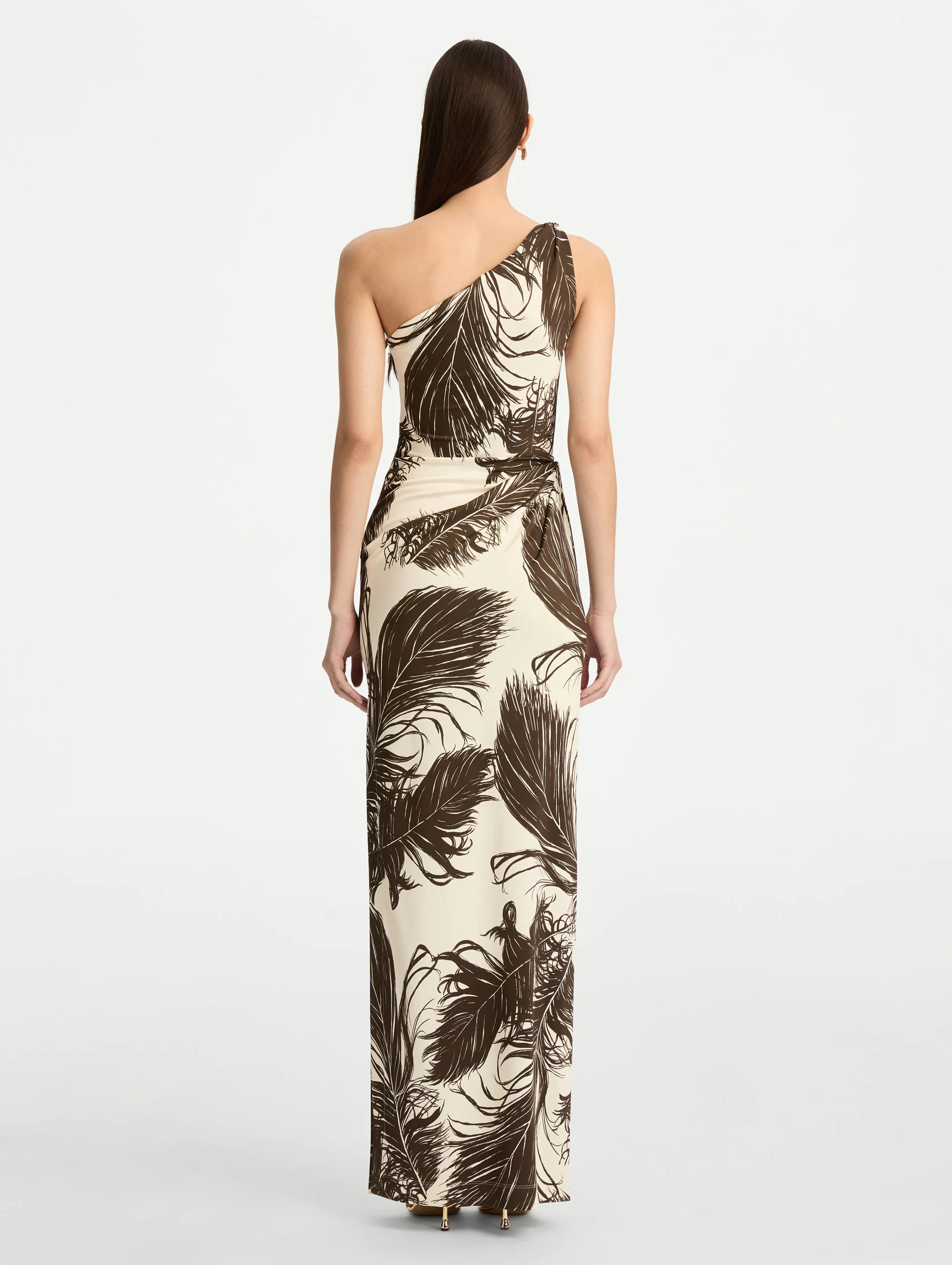 Feather Jersey Maxi Dress - Image 3